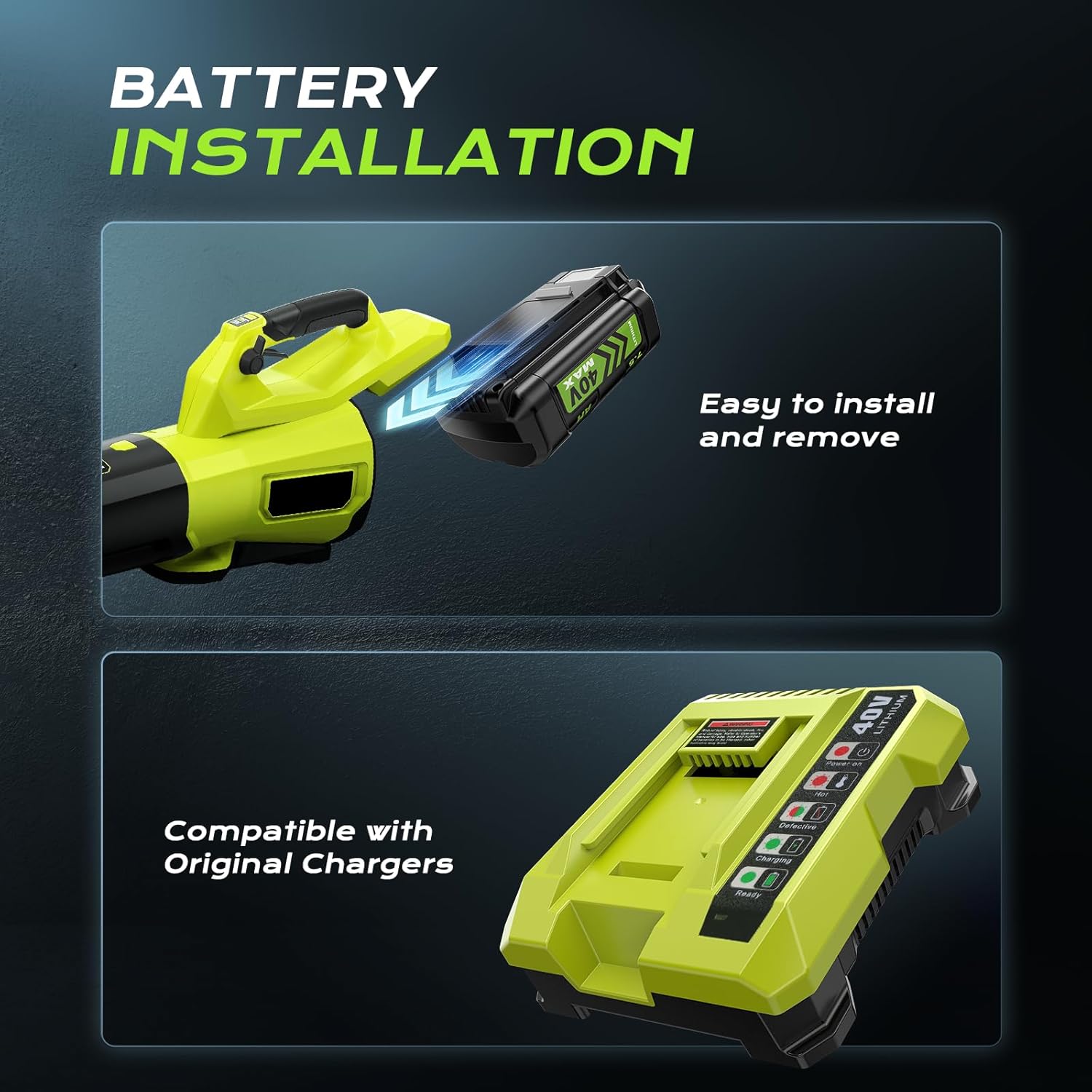 High Steady Output 7.5AH Battery Replacement for Ryobi 40V Battery Lithium Compatible with Ryobi 40 Volt OP4026A OP4015 OP4040 OP40201 OP40261 OP4060 Power Tool Capable of Handling the Cleaning Task - Image 5