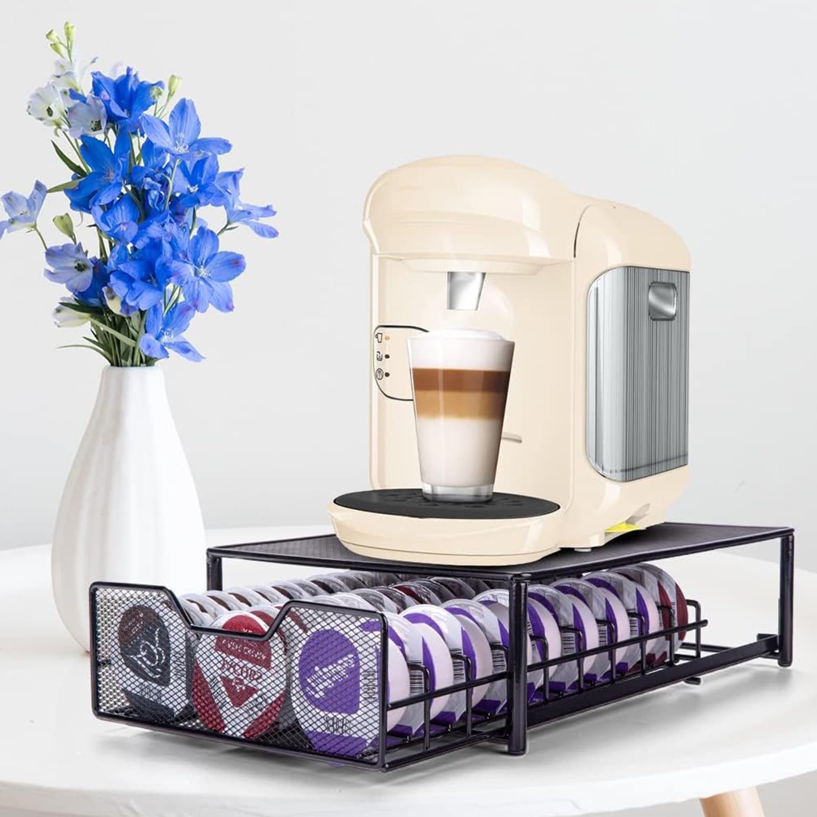 Tiroir de Rangement 54 Pièces pour Dosettes, Distributeur Moderne