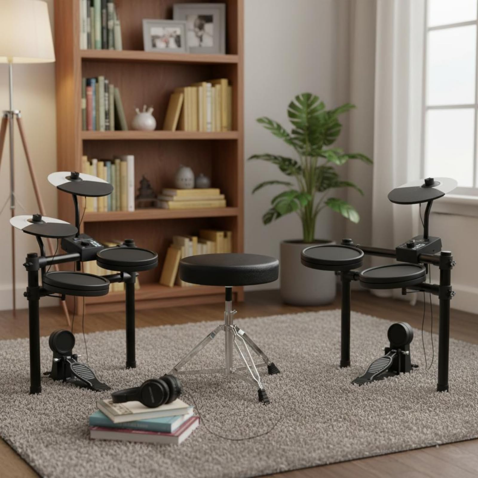harayaa Siège de Batterie Réglable Tabouret Percussion Trône Musicien Chaise Rembourrée en Cuir avec Double Renfort et Surface Antidérapante au Sol Hauteur