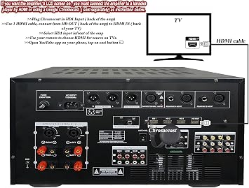 Bluetooth Built-in 8000W Professional Mixing Amplifier with 4000W 12 High-End Speakers with Bass Booster and Wireless Microphones Home Karaoke System