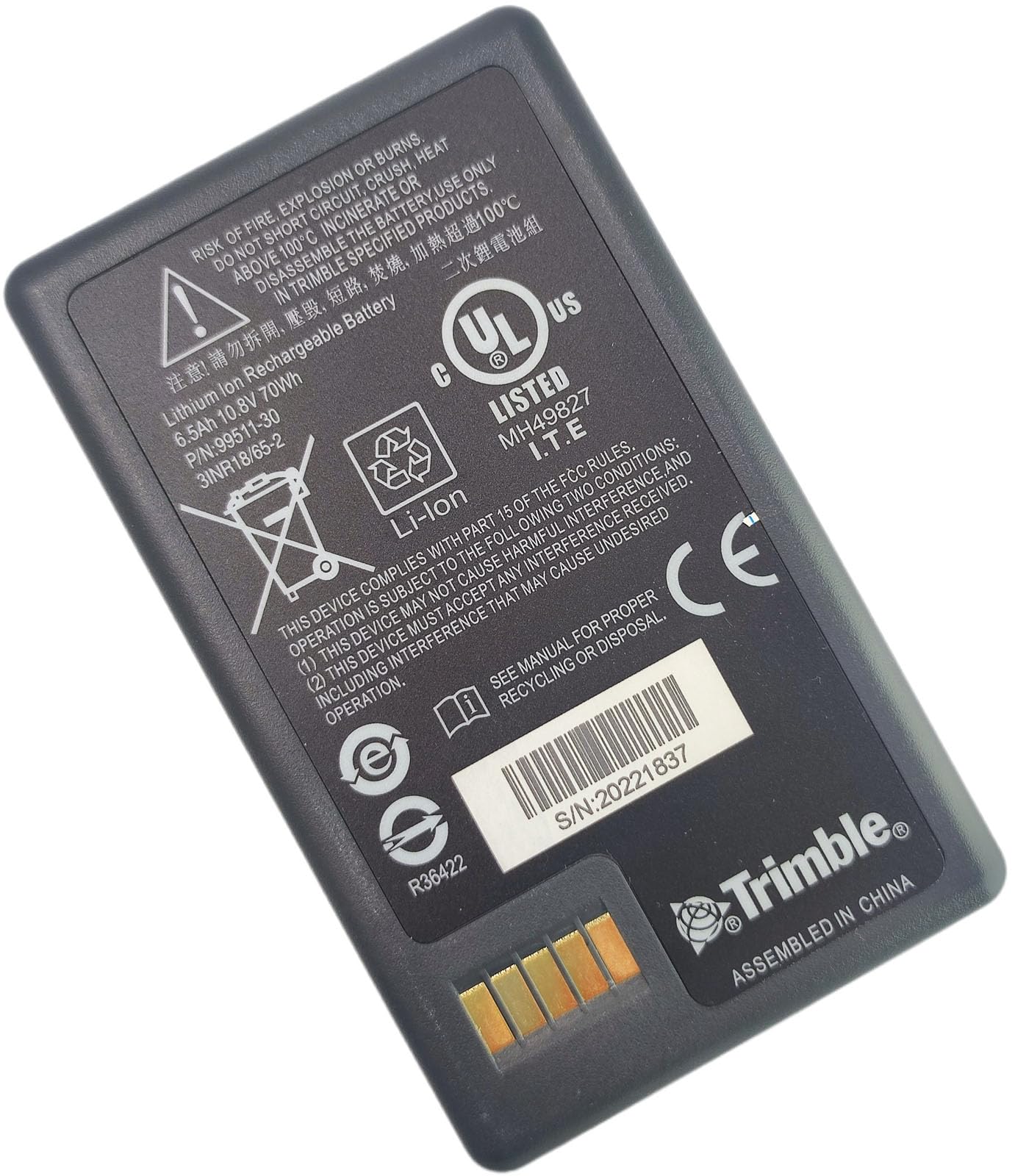 99511-30/79400 6500mAh 10.8V 70Wh Lithium Battery Replacement for Trimble 79400/99511-30 Total Station S3 /S5 /S6 / S7/ S8 (10.8 Volt, 6.5 Ah, Rechargeable)