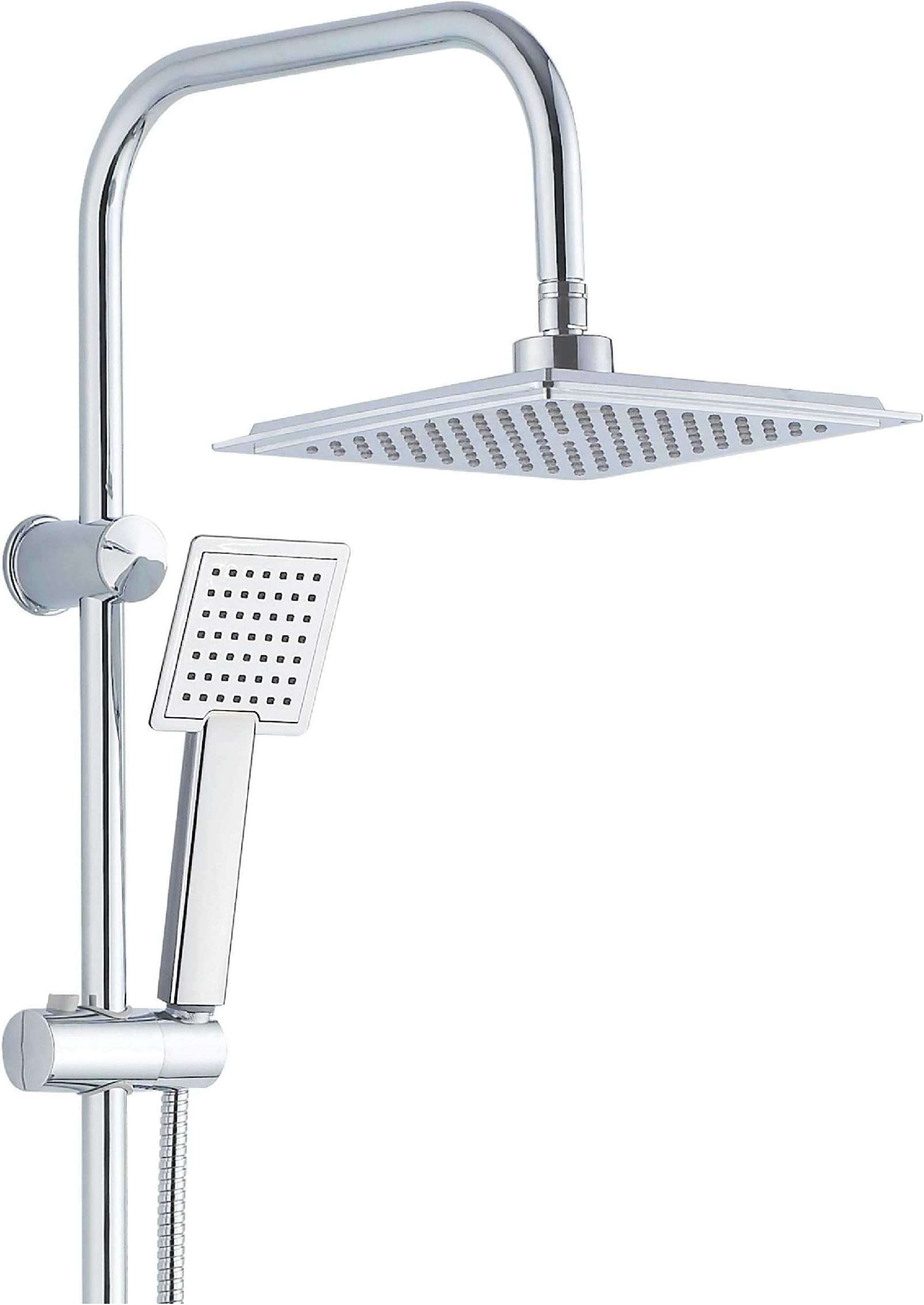 Siena Stainless Steel Hand and Head Shower Square Complete Set with Stand