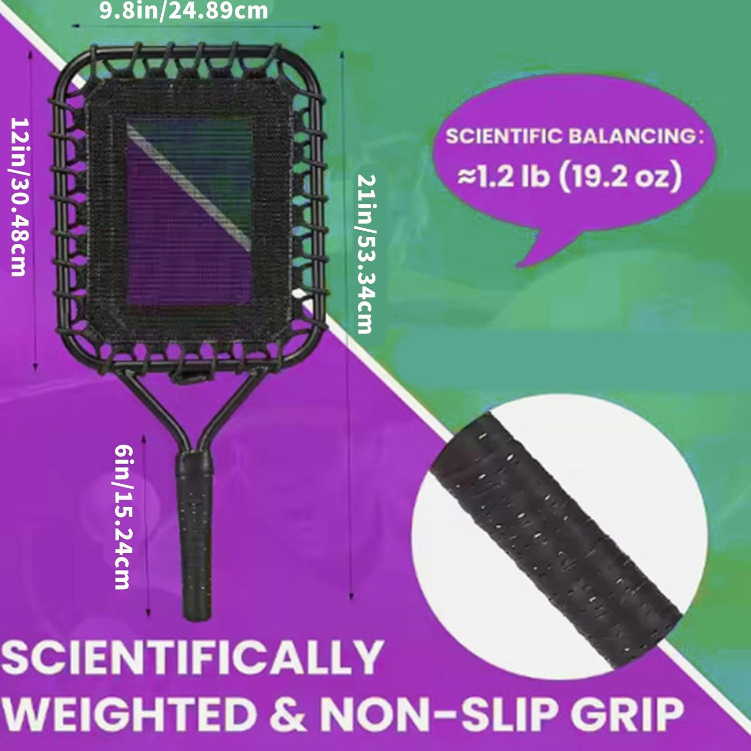 Multiple Surfaces Pickleballs Practice Net Features Antislip Grip and Scientific Weight Distribution for Coaches Scientific Weight Distribution Sports Net