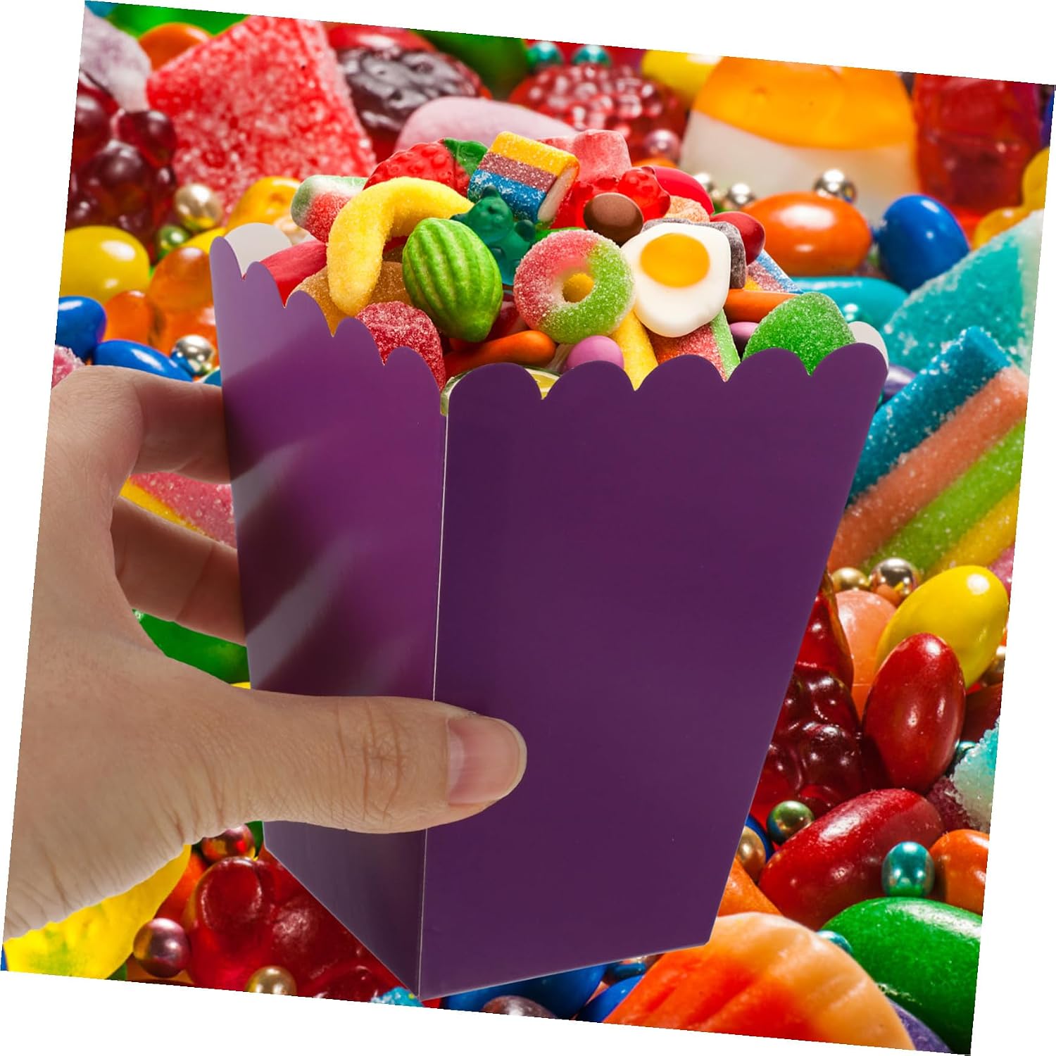 50pcs Snack Holder Popcorn Cup Party Candy Container Snack Box Home Theater