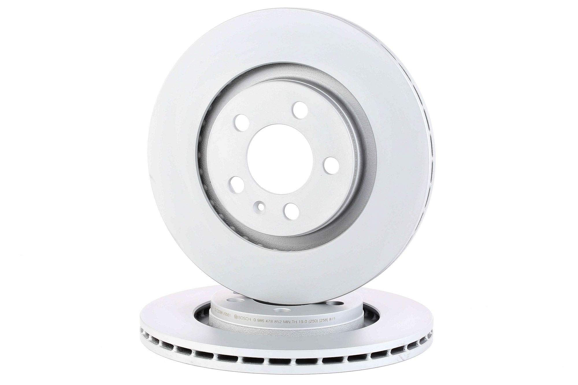 2x BOSCH Disco de freno Delantero Ø280mm Altura: 36,6mm Espesor: 22mm Corona de Agujeros - Ø: 100mm ventilado ventilación interna 0 986 478 852