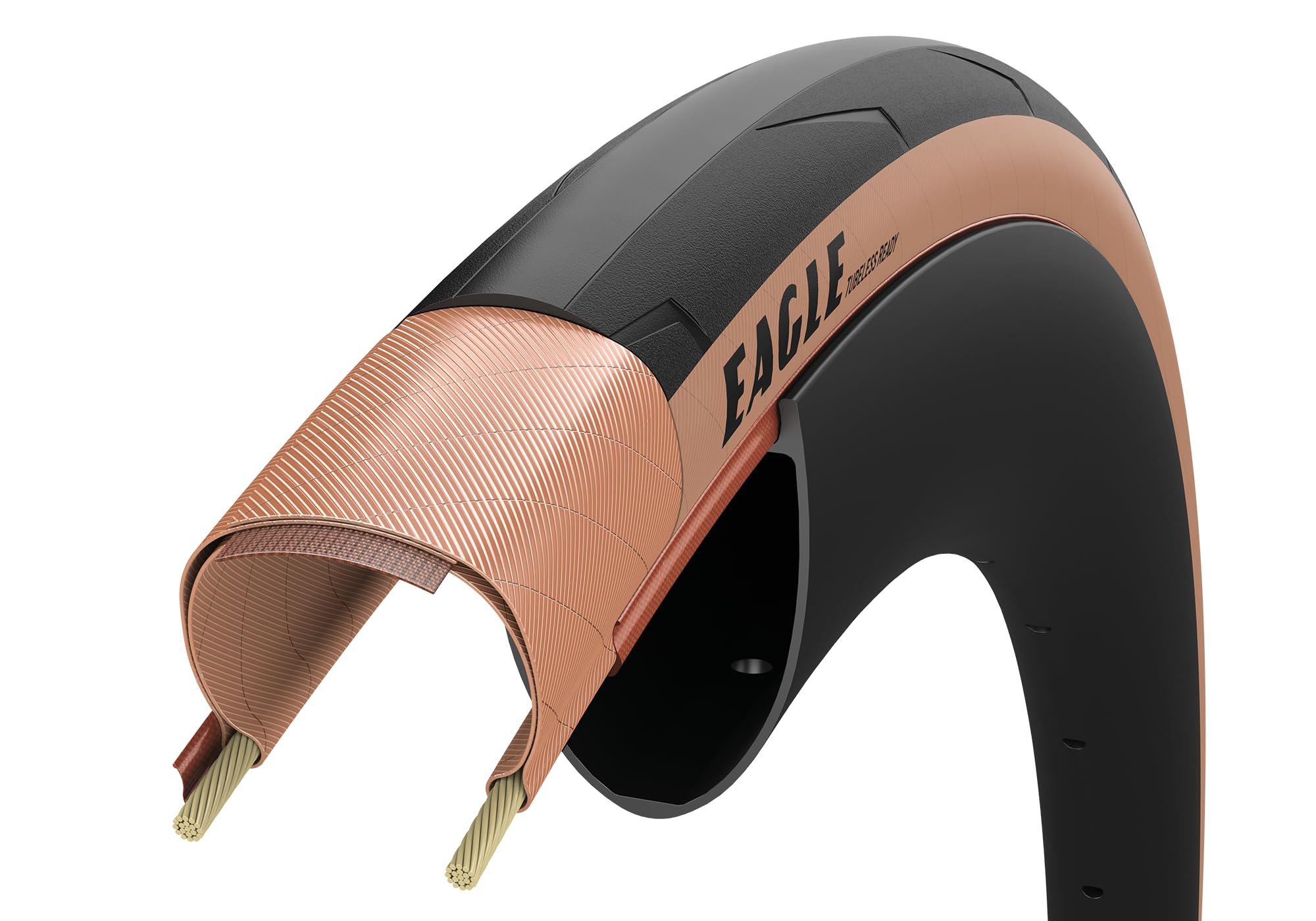 GOODYEAR Eagle TLR Pneu de vélo de route pliable // 30-622 (700 x 30 C), version : noir/marron, dimensions : 30-622