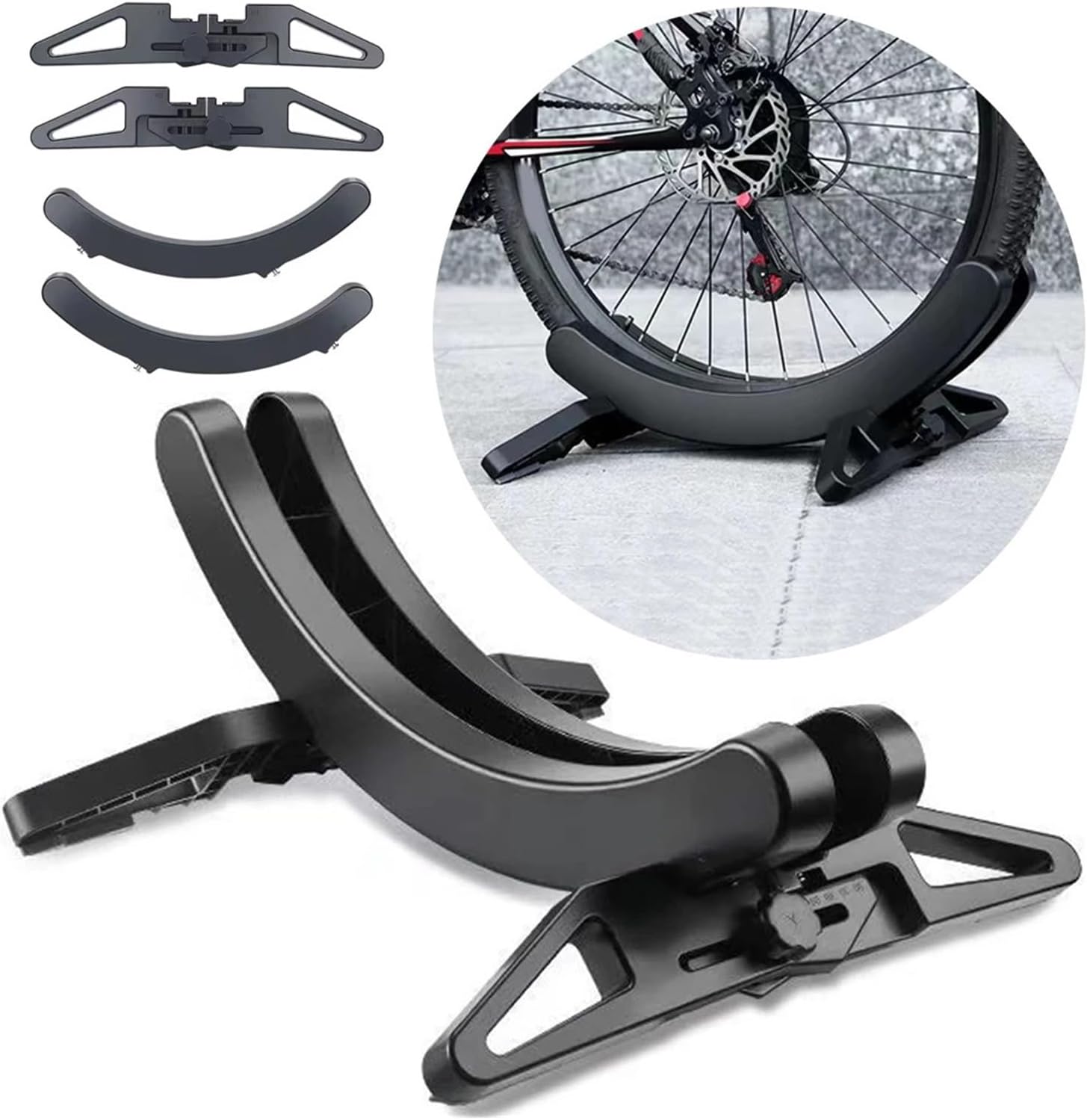Bike Floor Kickstand Adjustable Wheelie Bike Display Shelf Bike Shelf Bracket Cycling Accessories