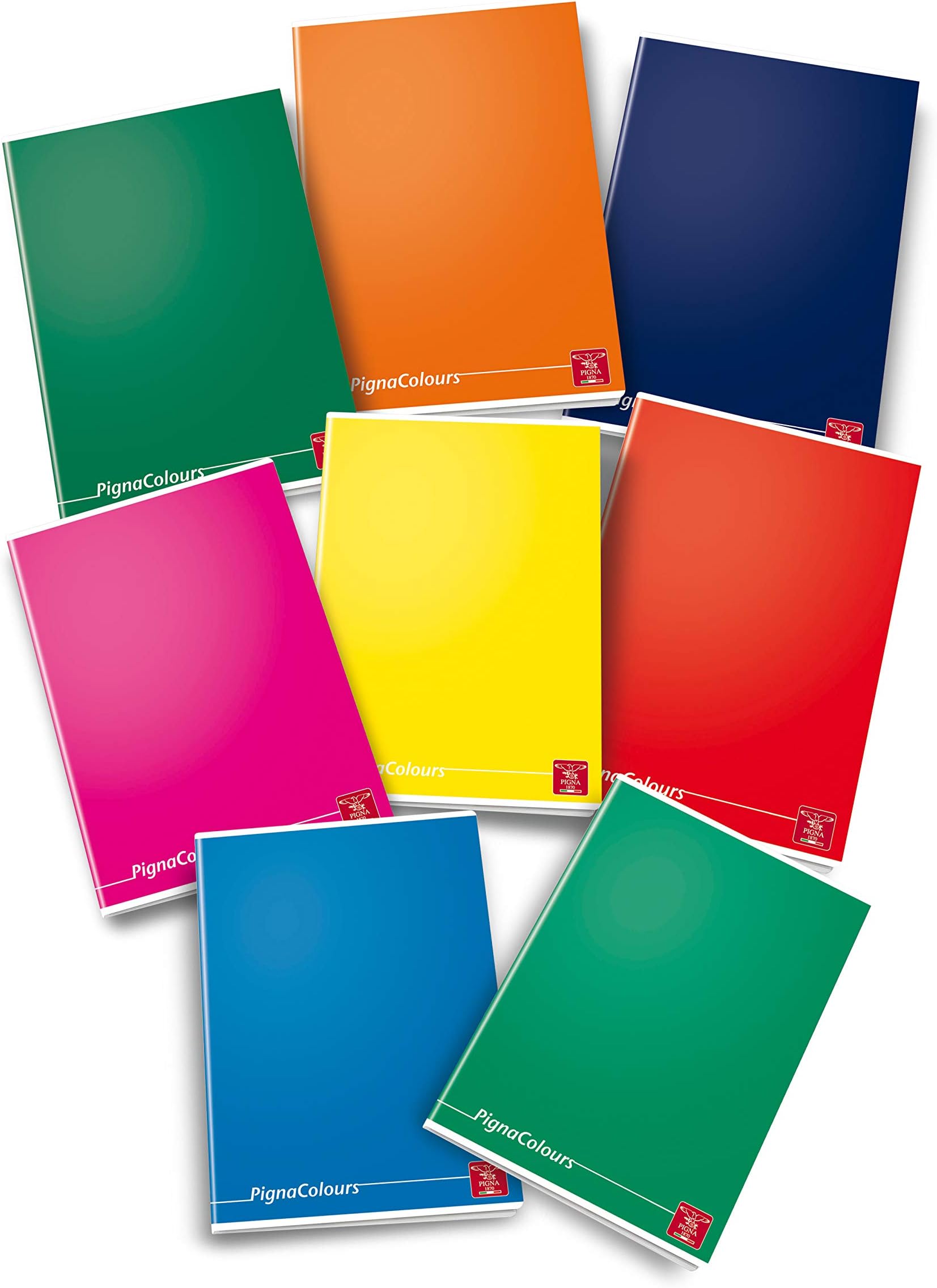 Pigna Colours - Quaderni A Quadretti 5 Mm, Colori Assortiti, Formato A5