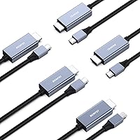 Vista 10 de BENFEI Cable USB C a HDMI de 3 pies, cable USB tipo C a HDMI, Thunderbolt 3/4 compatible con iPhone 15 Pro/Max, MacBook Pro/Air 2023, iPad Pro
