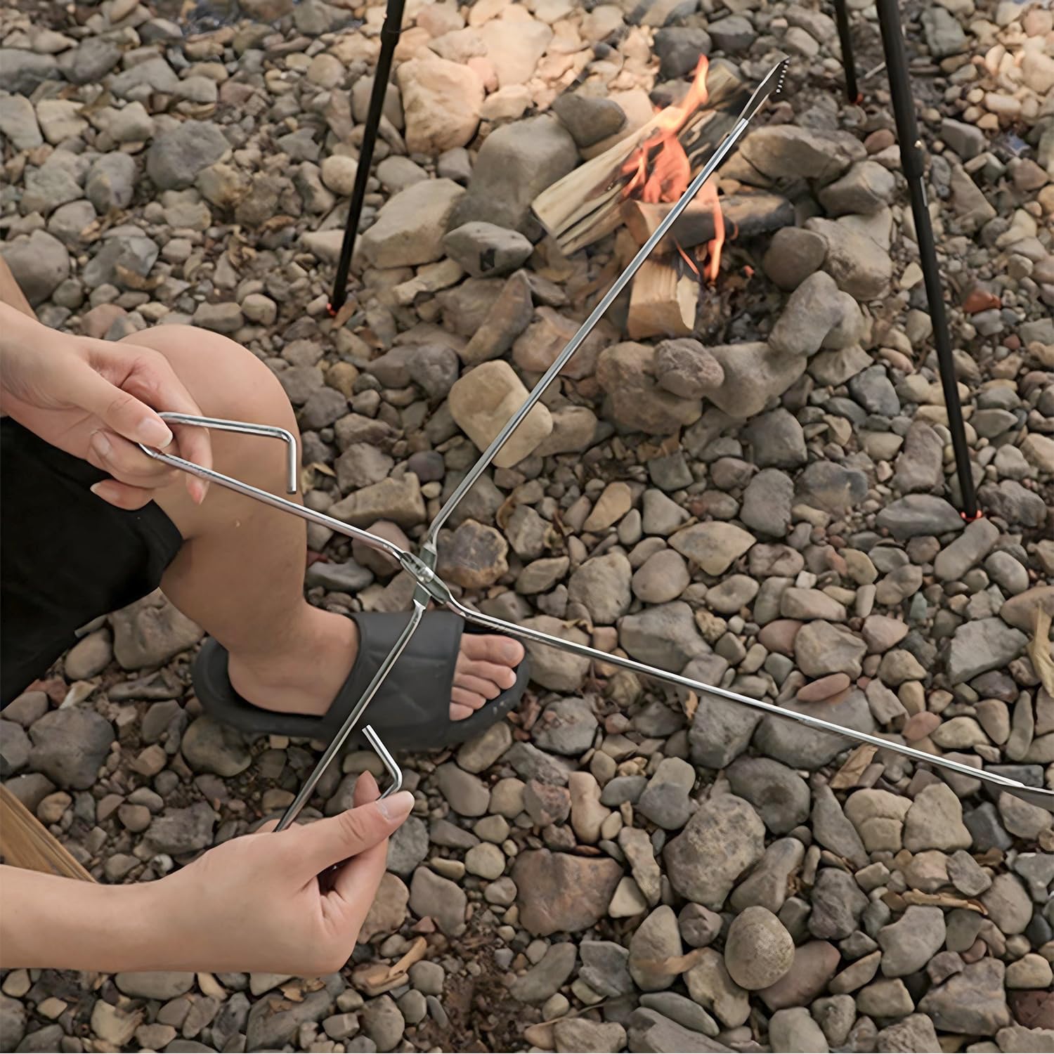 Tissting Pinces à Ciseaux Extra Longues, Pinces à Barbecue D'extérieur en Acier Inoxydable de 55 cm, Pinces à Ciseaux Longues de Cuisine, Pince à Charbon de Bois à Poignée Étendue, Pince