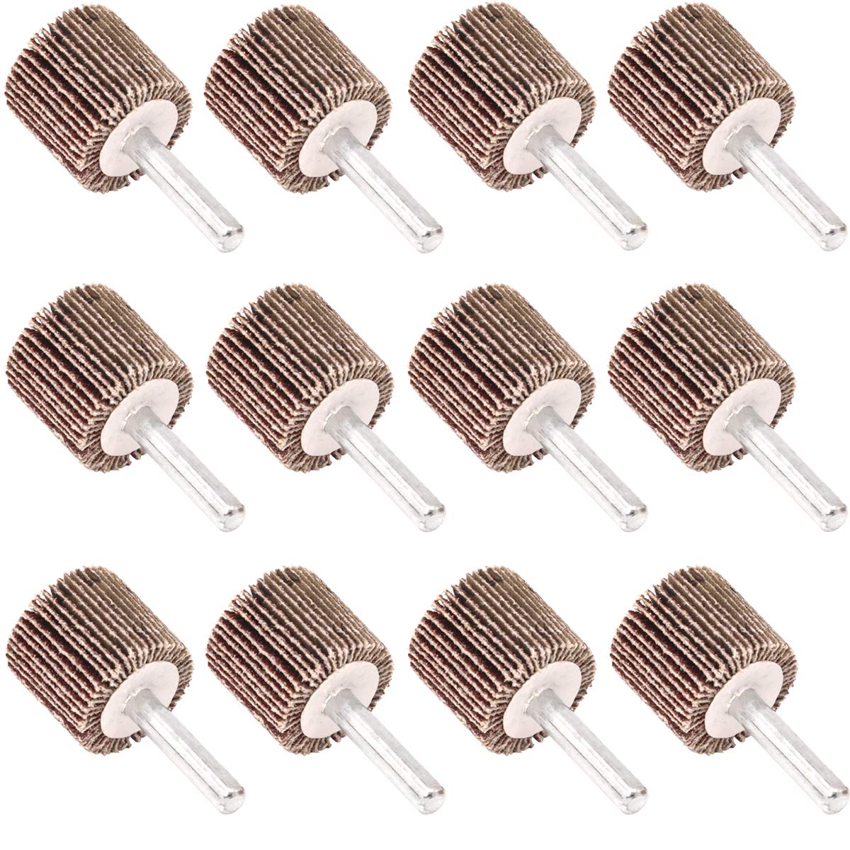 Koopi 20 Pack 1″ x 1″ x 1/4″ Shank Mounted Flap Wheels, 80 Grit Aluminum Oxide Sanding Flap Wheels for Drill – Abrasive Grinding Tool Koopi 20 Pack 1″ x 1″ x 1/4″ Shank Mounted Flap Wheels, 80 Grit Aluminum Oxide Sanding Flap Wheels for Drill – Abrasive Grinding Tool