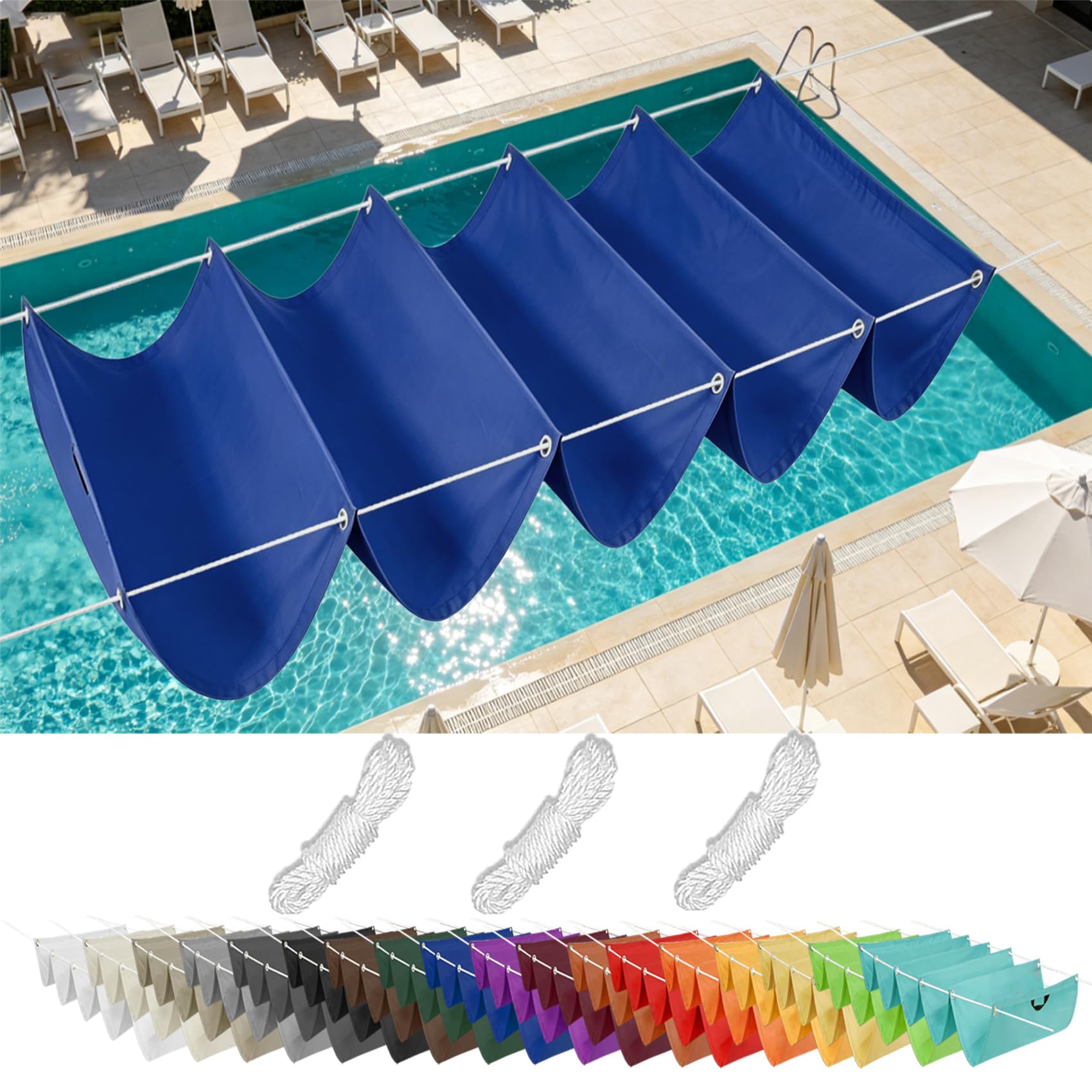 Voile rétractable wave pour protéger du soleil votre terrasse