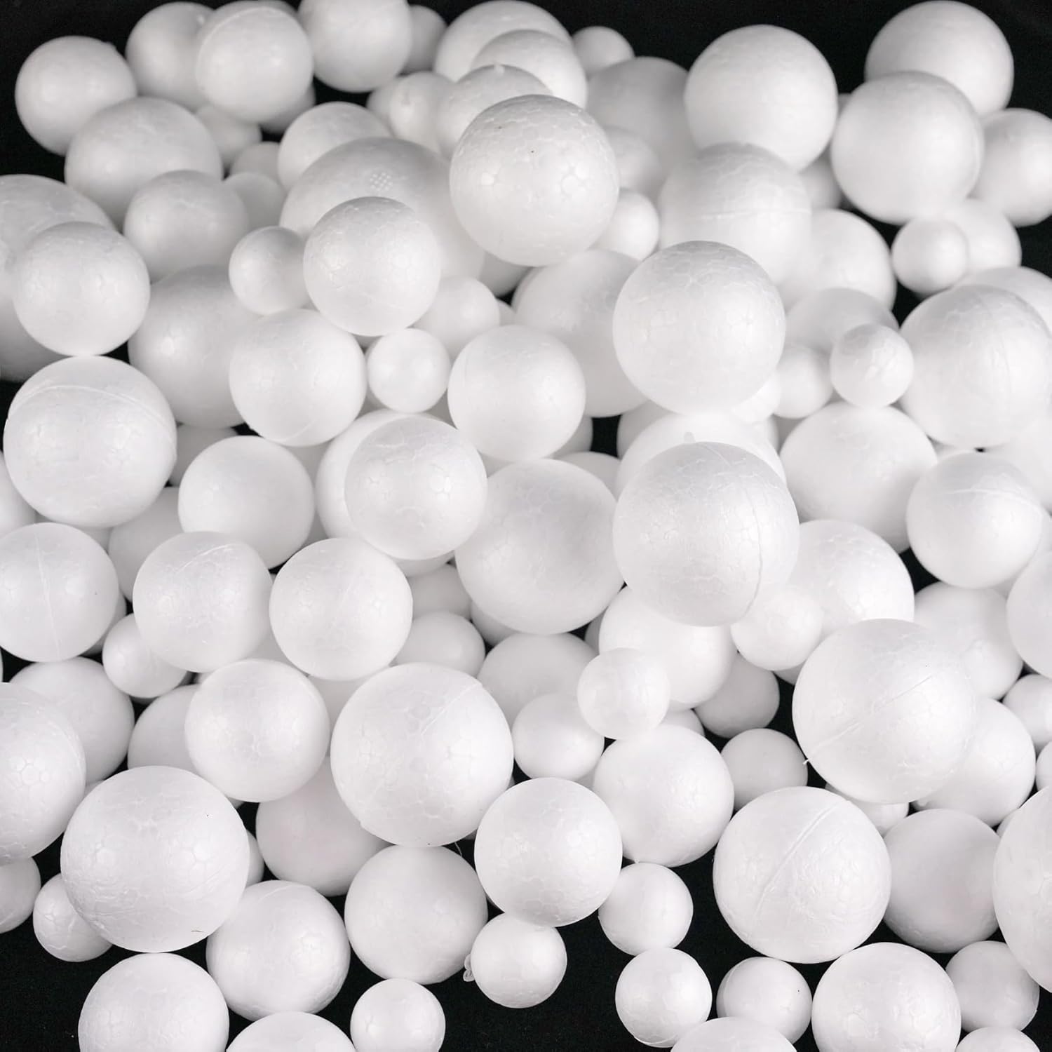 Evershine 520 Pack Craft Foam Ball Assorted, White Smooth Craft Foam Polystyrene Balls for DIY Craft and Art School Project Sizes: .8’’, 1.2’’, 1.6’’, 2’’, 3", 4"
