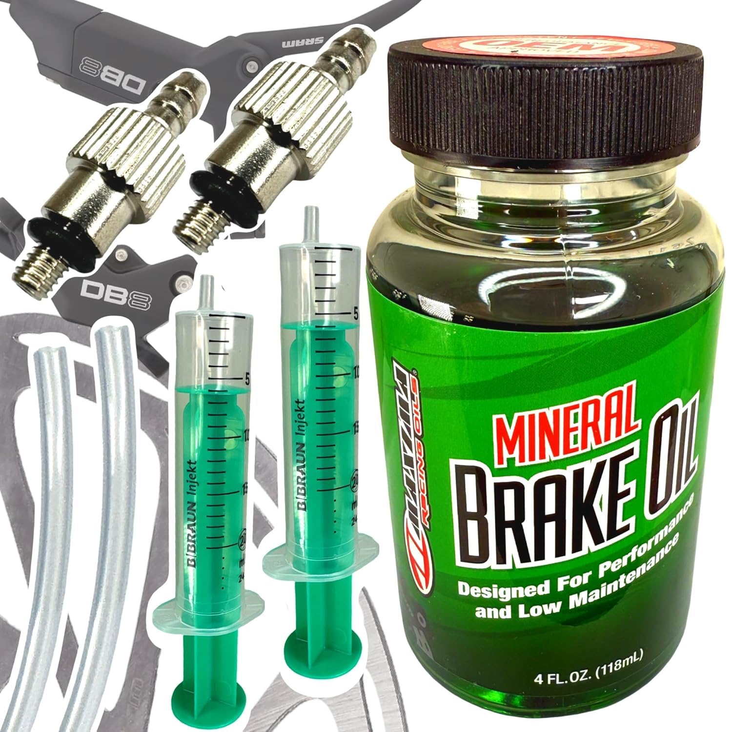 F26 Set di freni a disco per bicicletta, adatto per freni idraulici Sram DB8/MAVEN con olio minerale Sram Maxima, 120 ml, attacco M4, MTB, Ebike, DH I FR