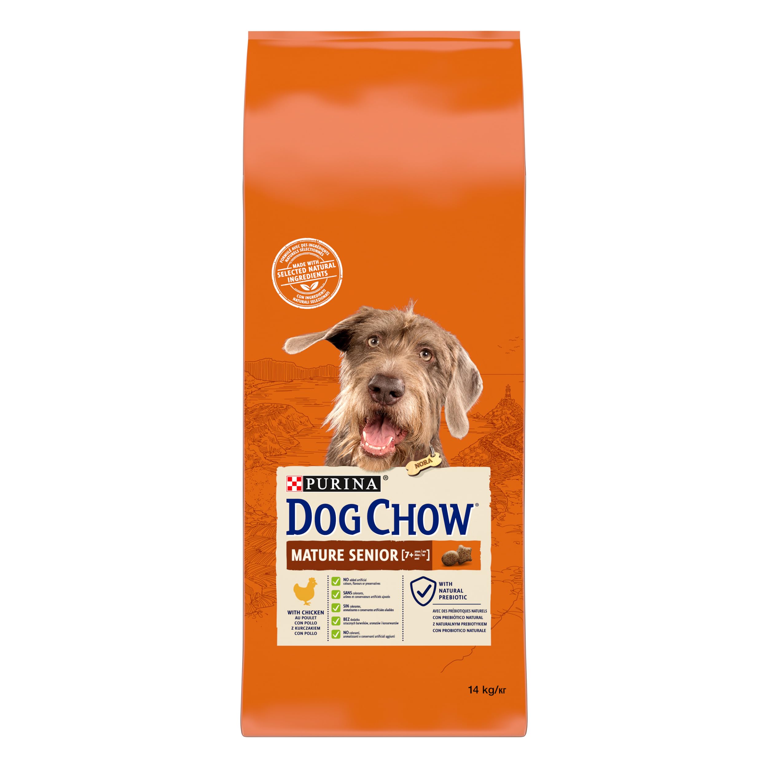 PURINA DOG CHOW Mature Adult Cane Crocchette con Pollo, 14 kg