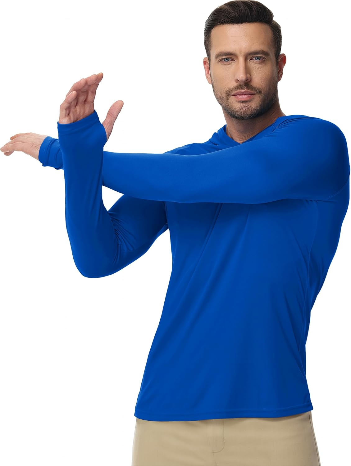 Boladeci Men's UPF 50+ Sun Protection Lightweight Hoodie Shirts Long Sleeve Fishing Shirt SPF UV Hiking Swim - Image 2