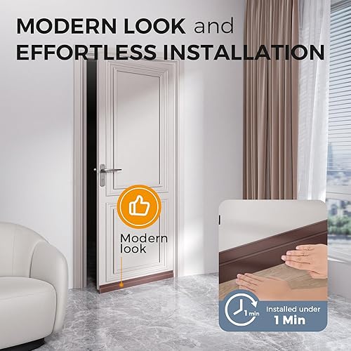 Miniatura 40 de GroTheory Paquete de 2 topes para puerta, bloqueador de corrientes de aire debajo de la puerta, burlete insonorizado para puertas, 2 pulgadas de Gris