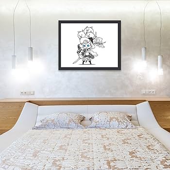 Amazon.co.jp: フォトフレーム 木枠付き にゃんこ大戦争 アート