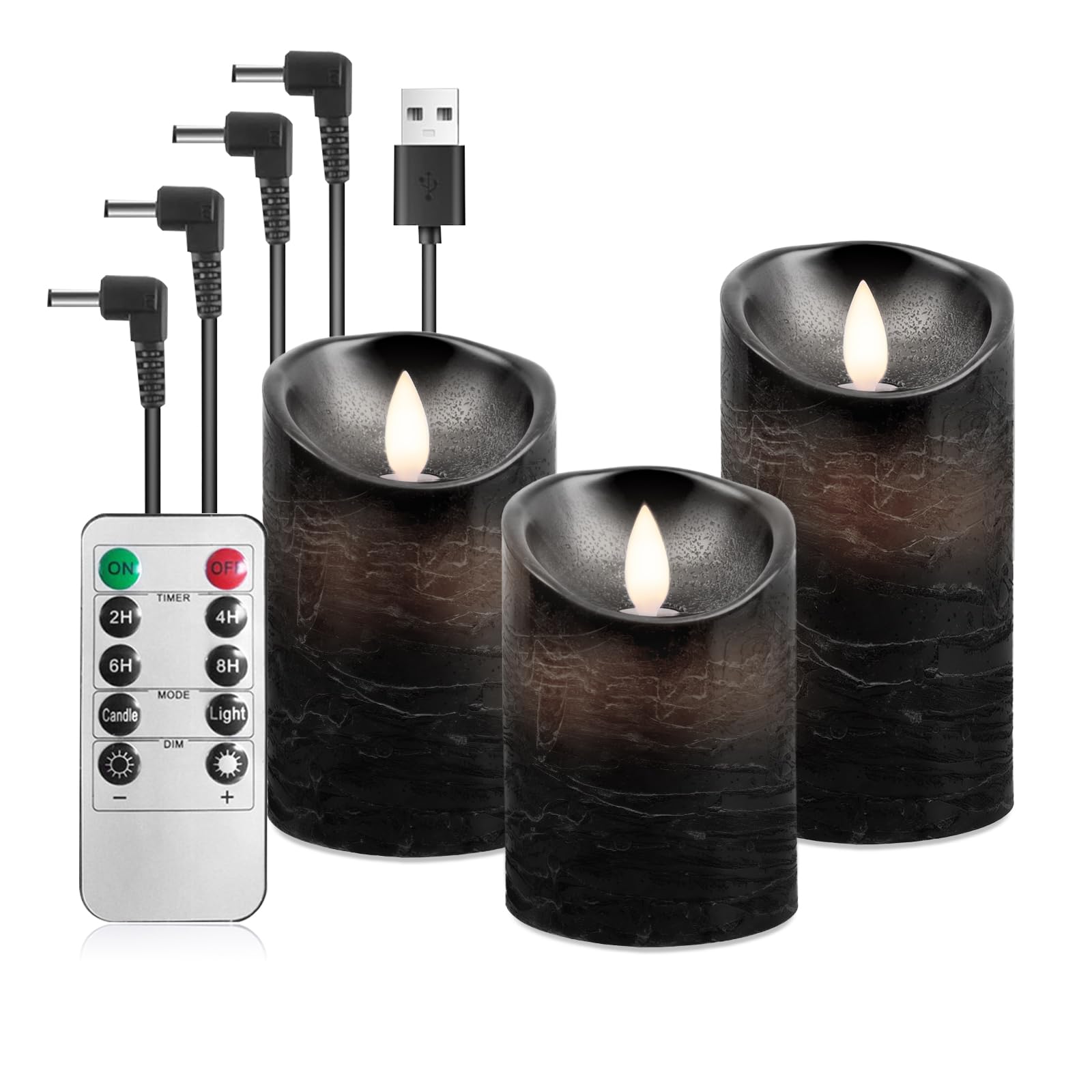 IMAGE Candele A LED Con Clip Per Albero Di Natale - Set Da 12 Con Telecomando E Timer - Luci Bianco Caldo Con Fiamma 3D Realistica - 4