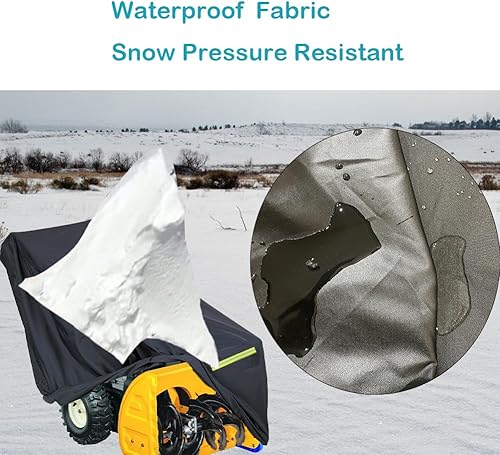 Miniatura 7 de Cubierta para soplador de nieve resistente 600D, impermeable, resistente al viento, ajuste universal Snow Joe, Poulan, Ariens, Toro lanzanieves