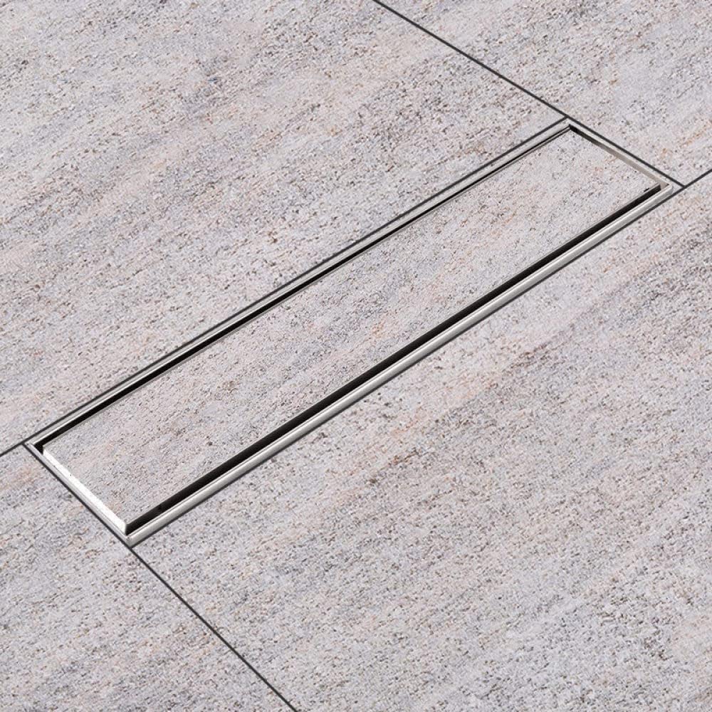 Desagüe de Suelo Plato de Ducha bajo canaleta desagüe Acero Inoxidable antiolor,Plata,600mm