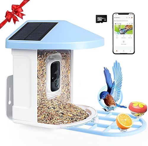 Comedero para pájaros, comedero de pájaros de Navidad para exteriores. Comedero de metal para pájaros silvestres, comedero para pájaros salvajes,