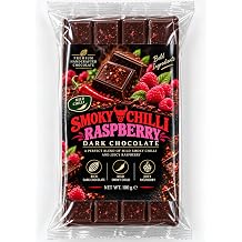 Chilli & Raspberry Dark Chocolate 100g Bag   Premium Spicy Dark with Sour | Gourmet Artisan Snack | Vegan Friendly Cocoa Treat | Sweet & Gift Mild Smoky