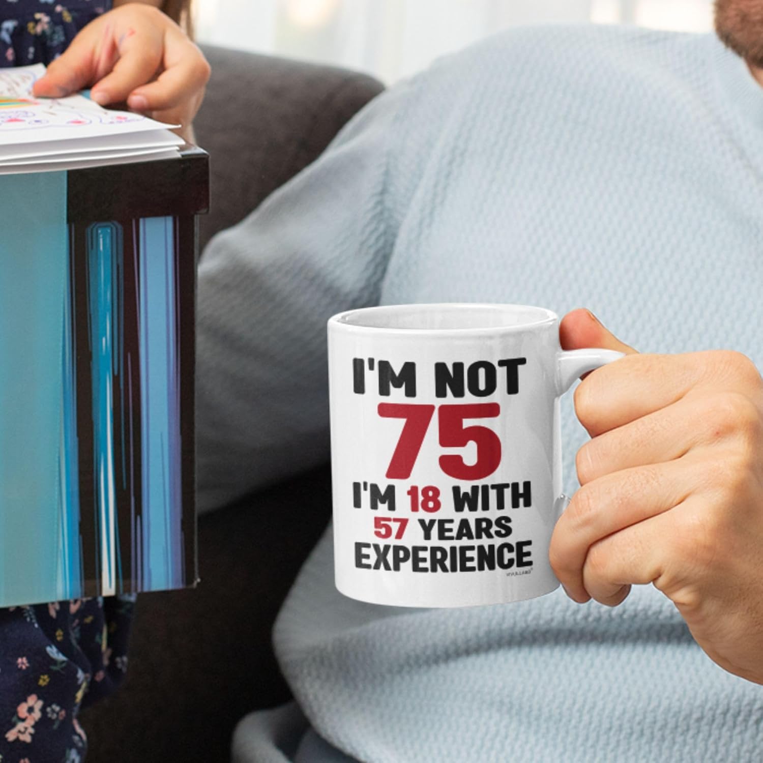 75th Birthday Coffee Mug - 75th Birthday Gifts for Men and Women - Vintage 1951, Best Gifts for Her, Him, Mom, Dad, Grandma, Grandpa - 75 Year Old Man or Woman, 75th Bday Presents Ideas 11oz Cup - Image 6