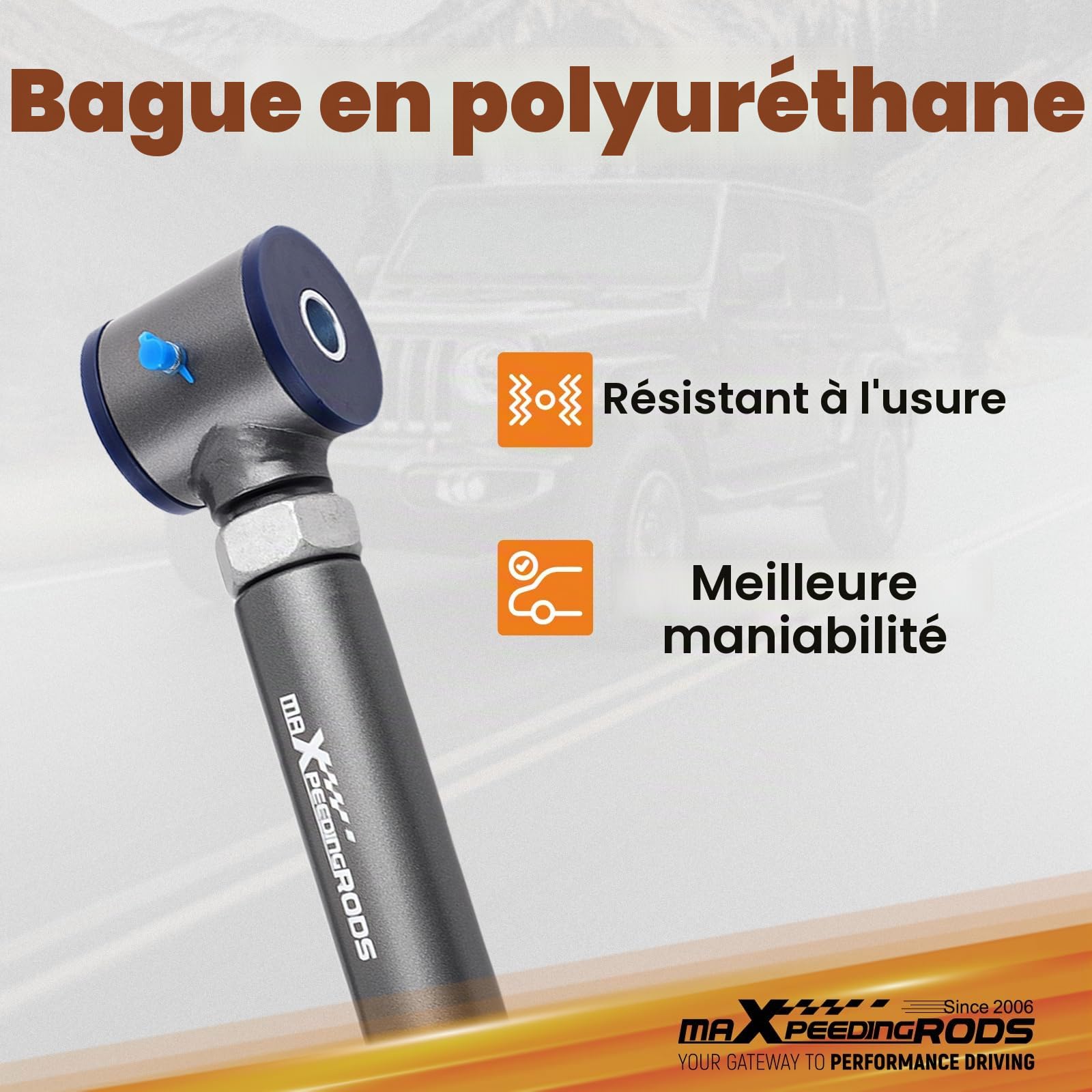 maXpeedingrods 2x Bras de Suspension pour Jeep Wrangler TJ, Cherokee XJ/ZJ | Pour Cherokee Xj 1984–2001, Grand Cherokee Zj 1993–1998, Convient Aux VéHicules Avec Une SuréLéVation De 0 à 10 Cm.