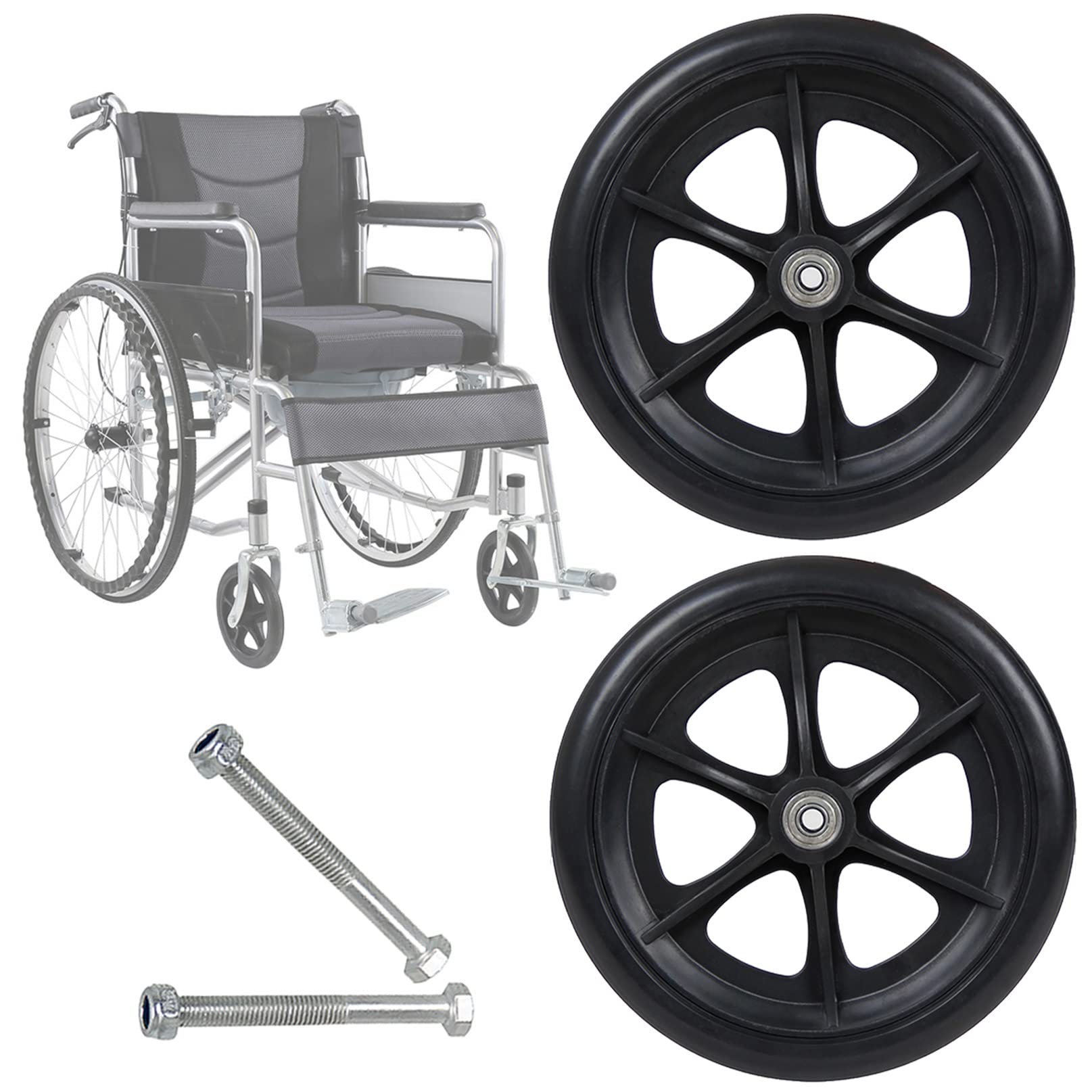 Amazon.co.jp: 車椅子用ホイール キャスター フロント車椅子前輪交換用