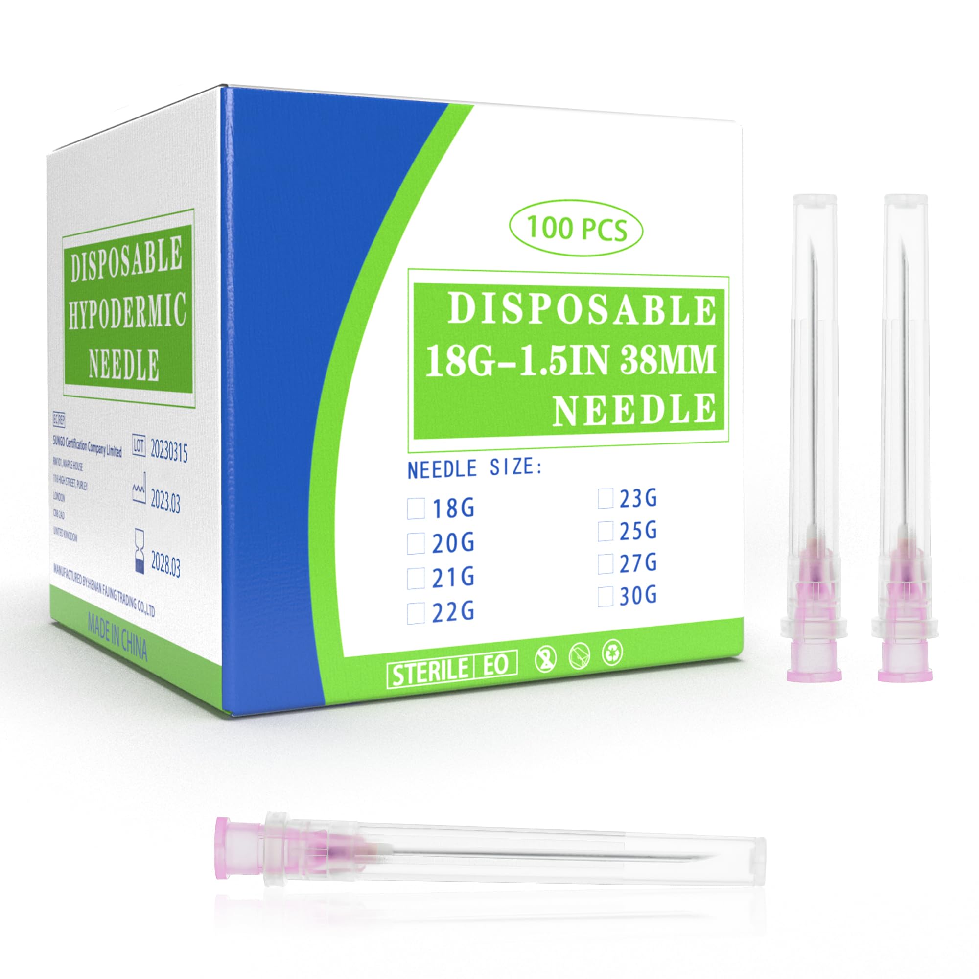 25Ga 1 Inch Luer Lock Needle with Cap - Disposable 25G Needles for Precision Refilling of Glues, Inks, and Adhesives, Sterile Individually Wrapped, Box of 100 — Amazon image 18