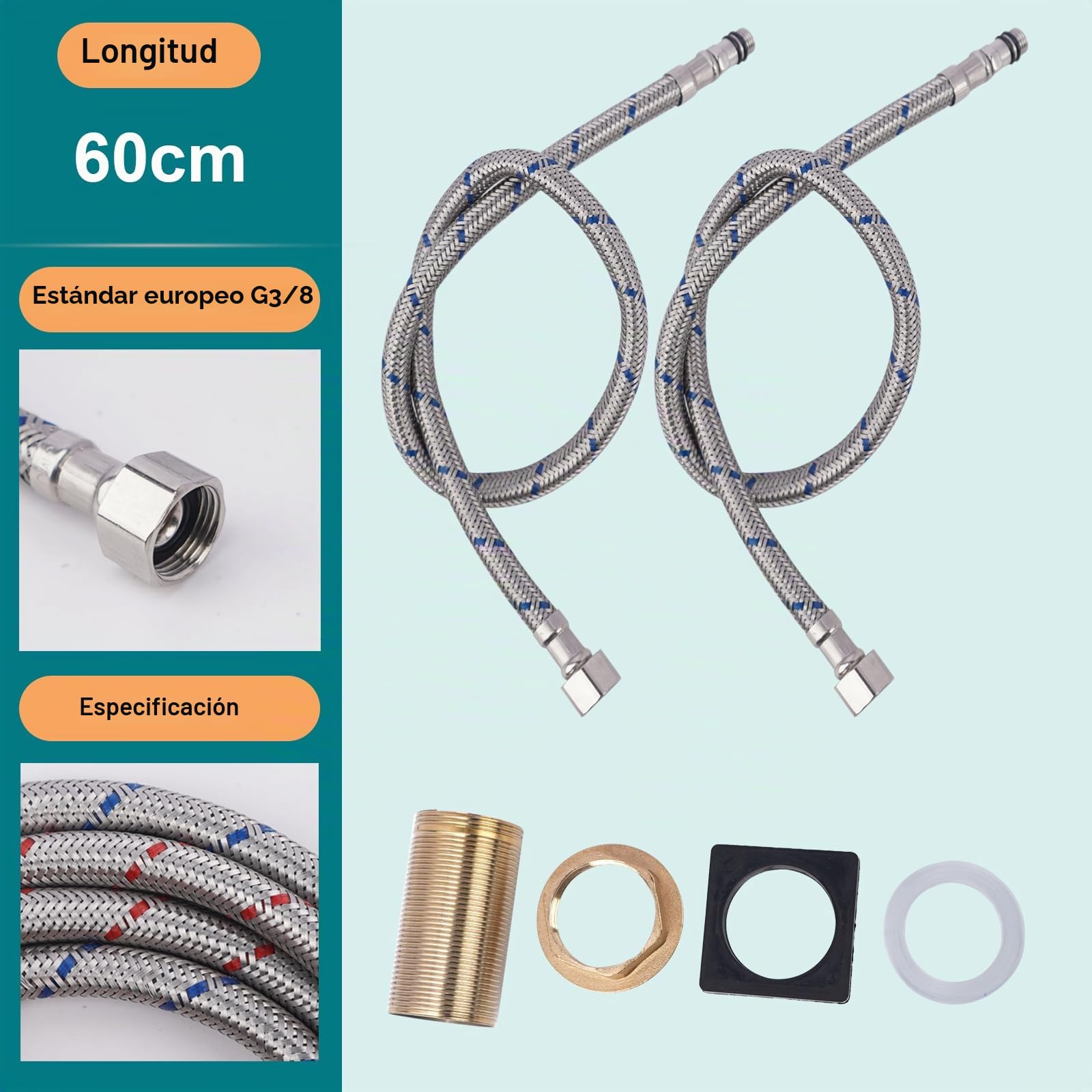 Grifo Lavabo de Cascada en Acero Inoxidable Plateado | Grifos para Lavabos con Cartuchos Cerámicos Grifo Lavabo Cascada Ahorro de Energía Grifos Monomando de Doble Mando Frío-Calor