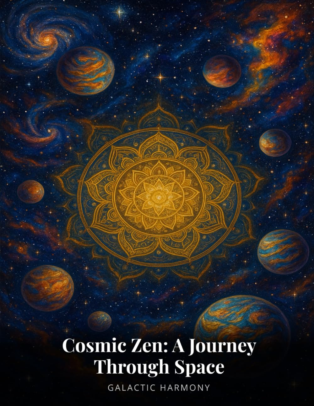 Cosmic Zen Coloring Book: A Journey Through Space (Mindful Stress Relief Escape Coloring Collection)