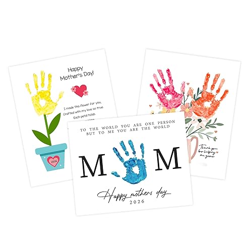 Pack 3 Handprint Floral Flower Bouquet Handprint Craft DIY for