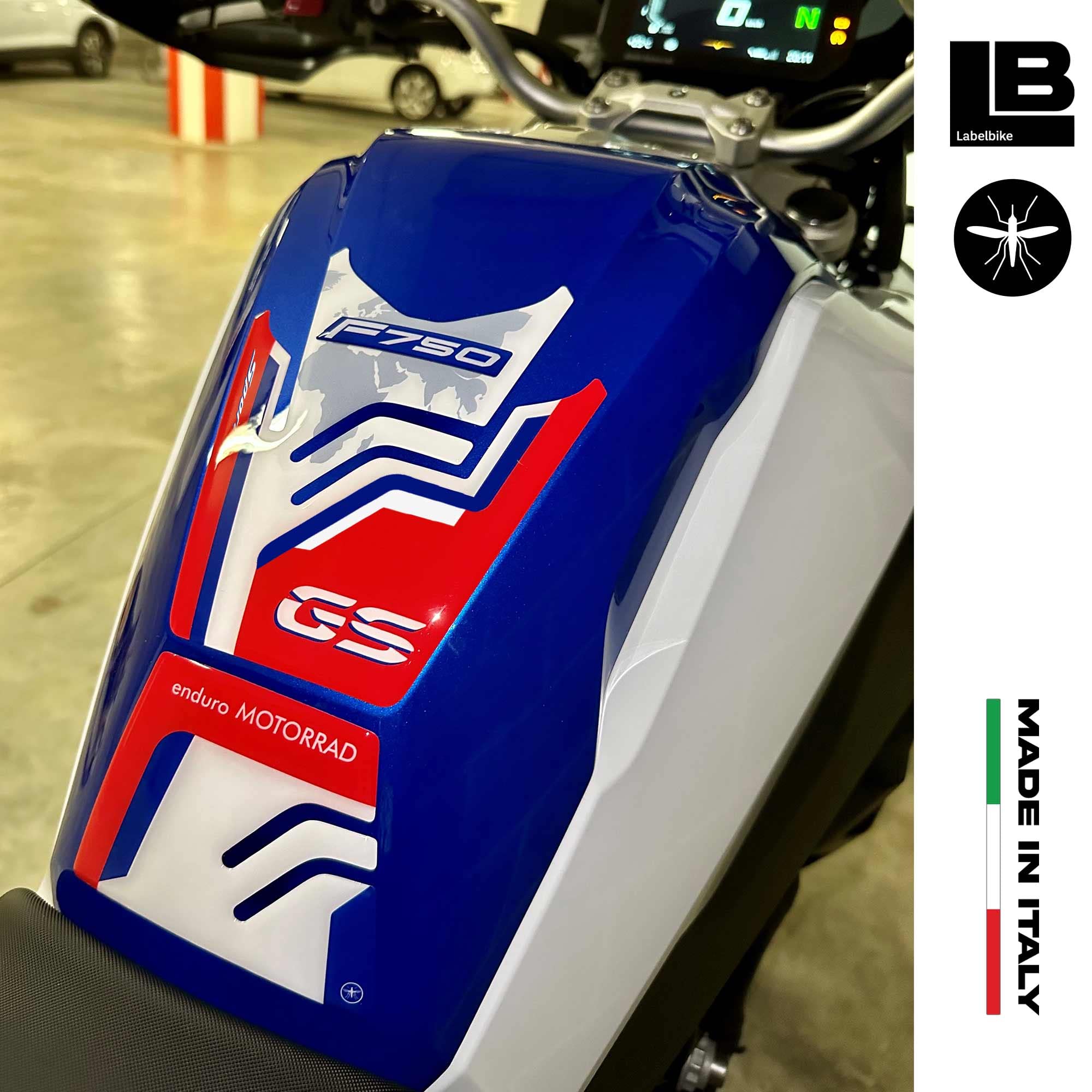 Adesivi 3D Protezioni Paramani Moto Compatibili Con BMW GS R1250 40th 2021 23