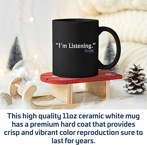 Vista 2 de Tuantuyetvoi Frasier I'm Listening - Taza de café negra de 11 onzas