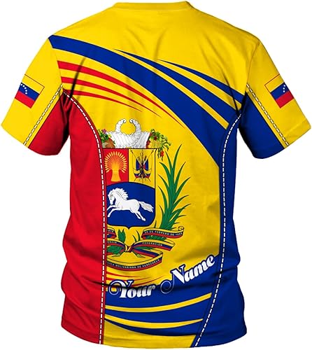 Miniatura 5 de Camisetas personalizadas de Venezuela, sudadera con capucha de la bandera venezolana, camiseta de fútbol para hombres y mujeres, ropa del escudo de