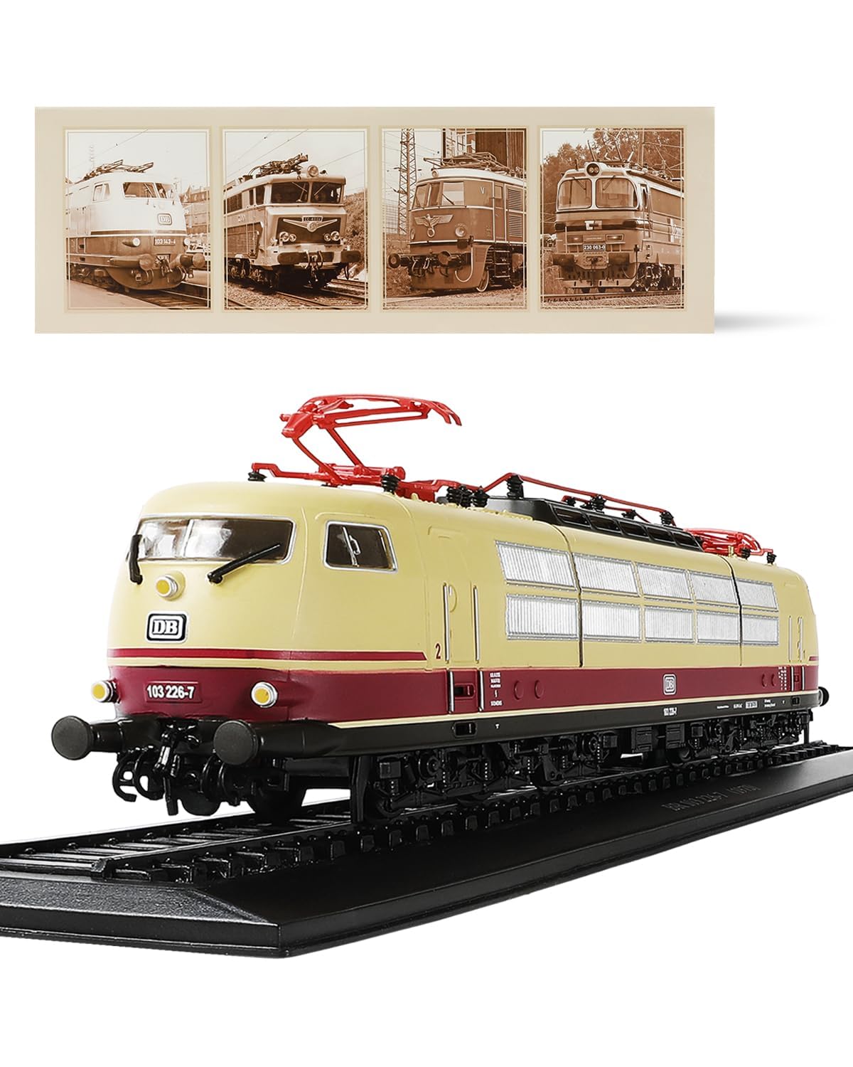 HO Modèle de locomotive pour 1973 BR103 226-7 Collection de modèles de voie de train finis Pas de montage nécessaire Décoration de train Cadeau pour adulte (jaune)