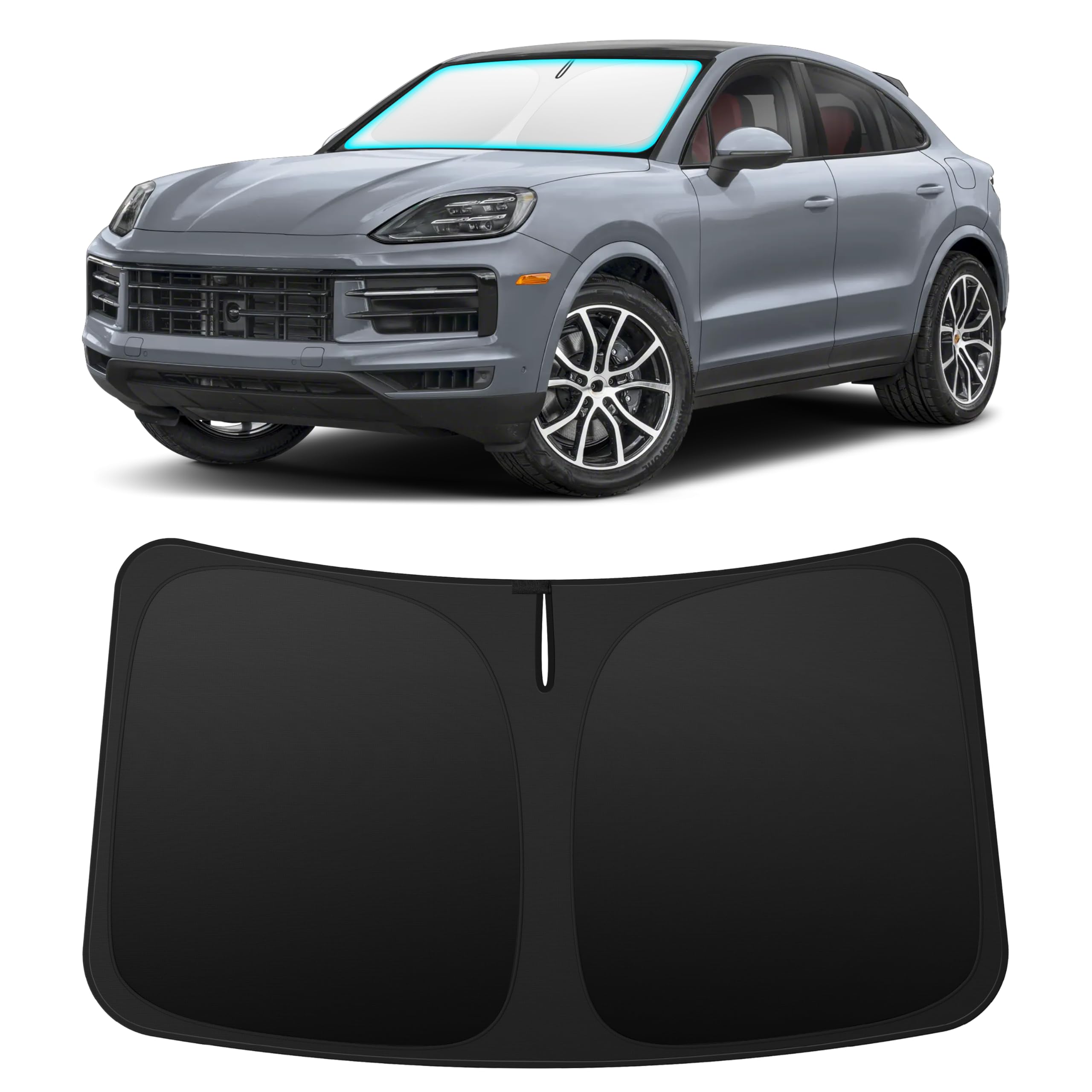 INSAUTO Custom Fit Windshield Sun Shade for Porsche Cayenne 2019–2026