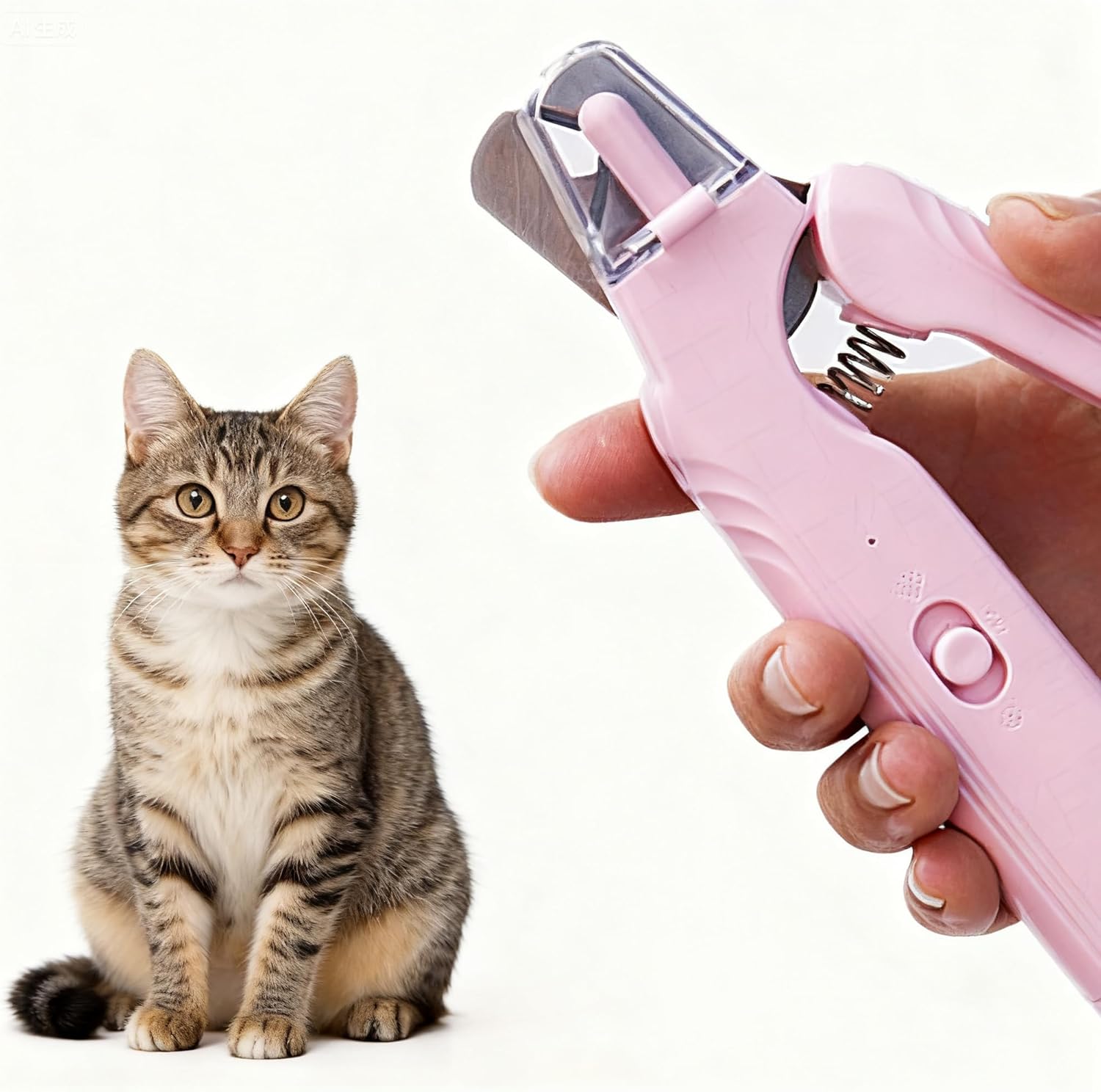 USB Pet Nail Clipper with LED Light – 2-in-1 Electric Grinder & Scissors, Rechargeable Trimmer for Dogs & Cats, 60°Angle Blade, Low-Noise Motor, Blood-Line Illuminator, 94 g Lightweight