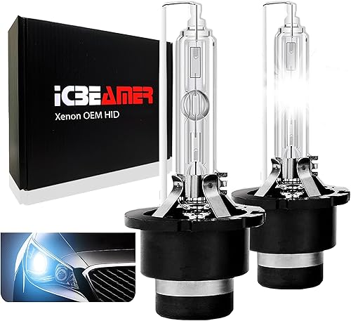 Miniatura 7 de ICBEAMER 30000K D2S D2C D2R Xenon Factory HID reemplazo con foco de xenón para 66040 66240 85122, fabricante original del producto, de luz baja de