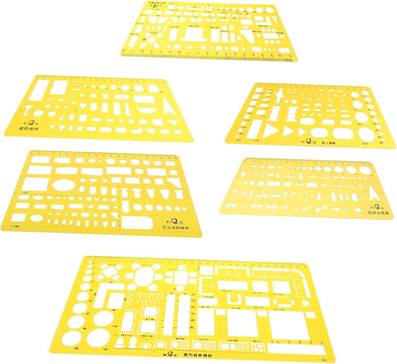 STOBOK 6pcs Multipurpose Drawing Ruler Multipurpose Tool