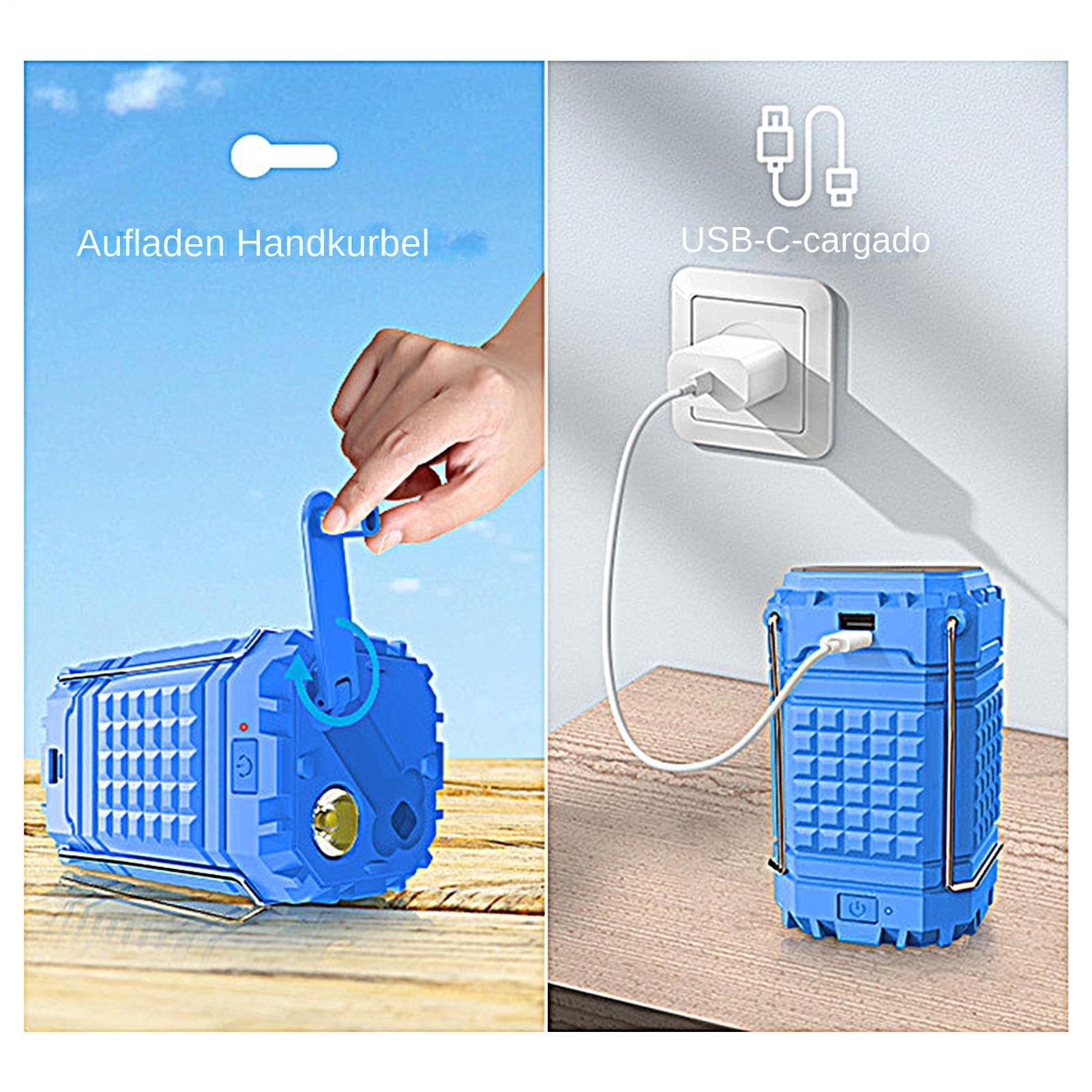Luz de Camping USB Linterna Impermeable Colgable