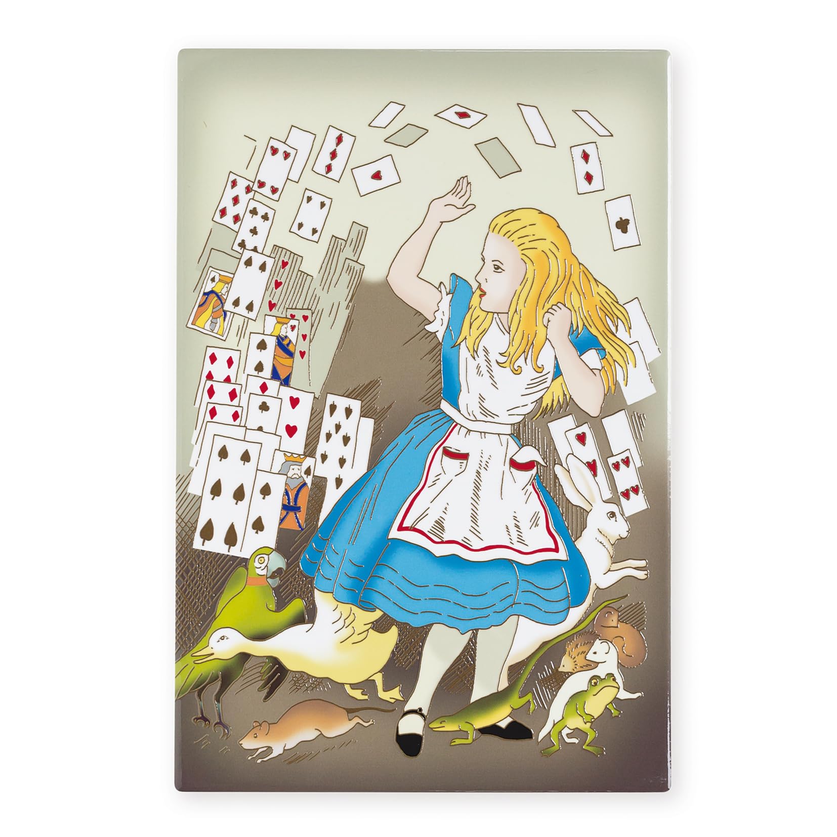 Art of Arora 2900 Alice in Wonderland Alice and Cards Ceramic Tile Picture Plaque Wall Art 30 x 20cm