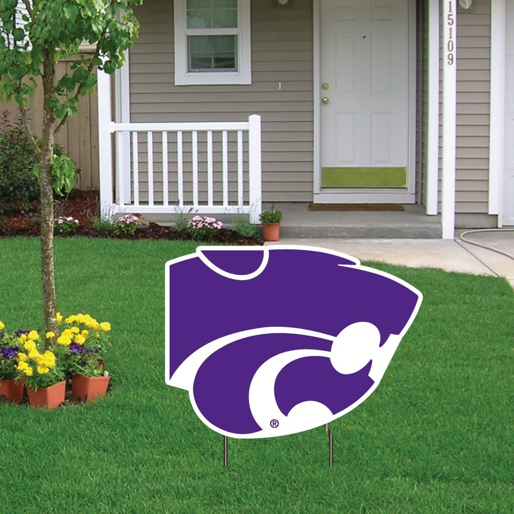 VictoryStore Yard Sign Outdoor Lawn Decorations: Kansas State University - Shaped Corrugated Plastic Yard Sign - w/ 2 E-Z Stakes - Design 3.
