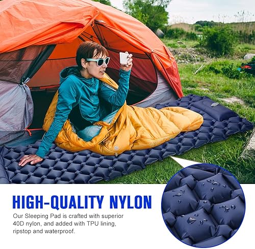 Miniatura 3 de Self Inflating Camping Sleeping Pad - Ultralight Camping Mat with Pillow  Foot Pump Thick Waterproof 32 Compact Lightweight Sleeping Air Pads for