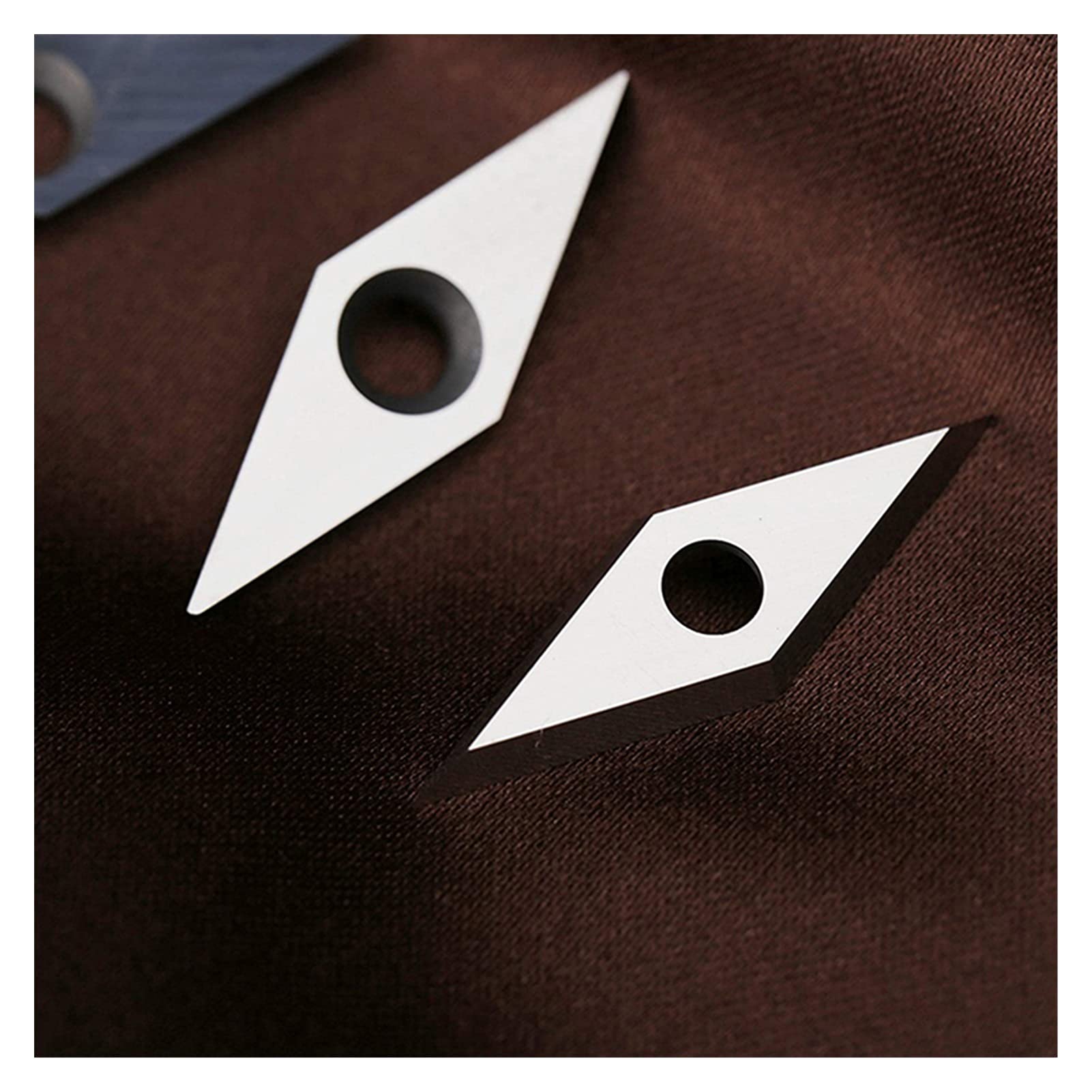 Blade Multifunzione Tipo oscillante 10 Lame per carburo affilato per tornio in Legno Detailing 10mm (.39 ") x28mm (1.10"), 2,5 mm (.10 ") Spessore (Angle : VEMN 160202 N)