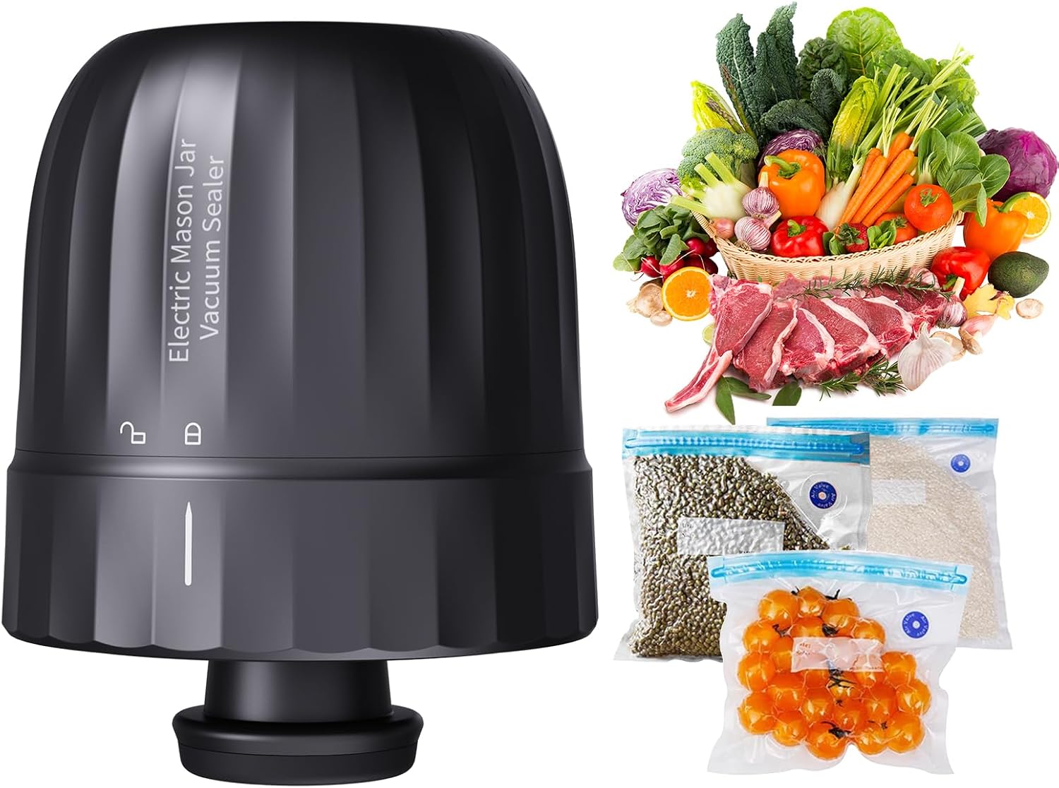 compact vacuum sealer for food powerful handheld vacuum sealer machine, seal meal saver, portable food sealer