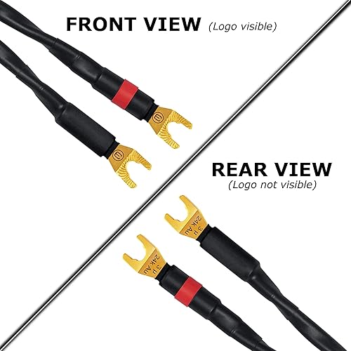 Miniatura 4 de WORLDS BEST CABLES Canare 4S11 de 25 pies – Grado audiófilo – Par de cables de altavoz HiFi Star-Quad Bi-Wire con conectores Eminence Gold Banana &