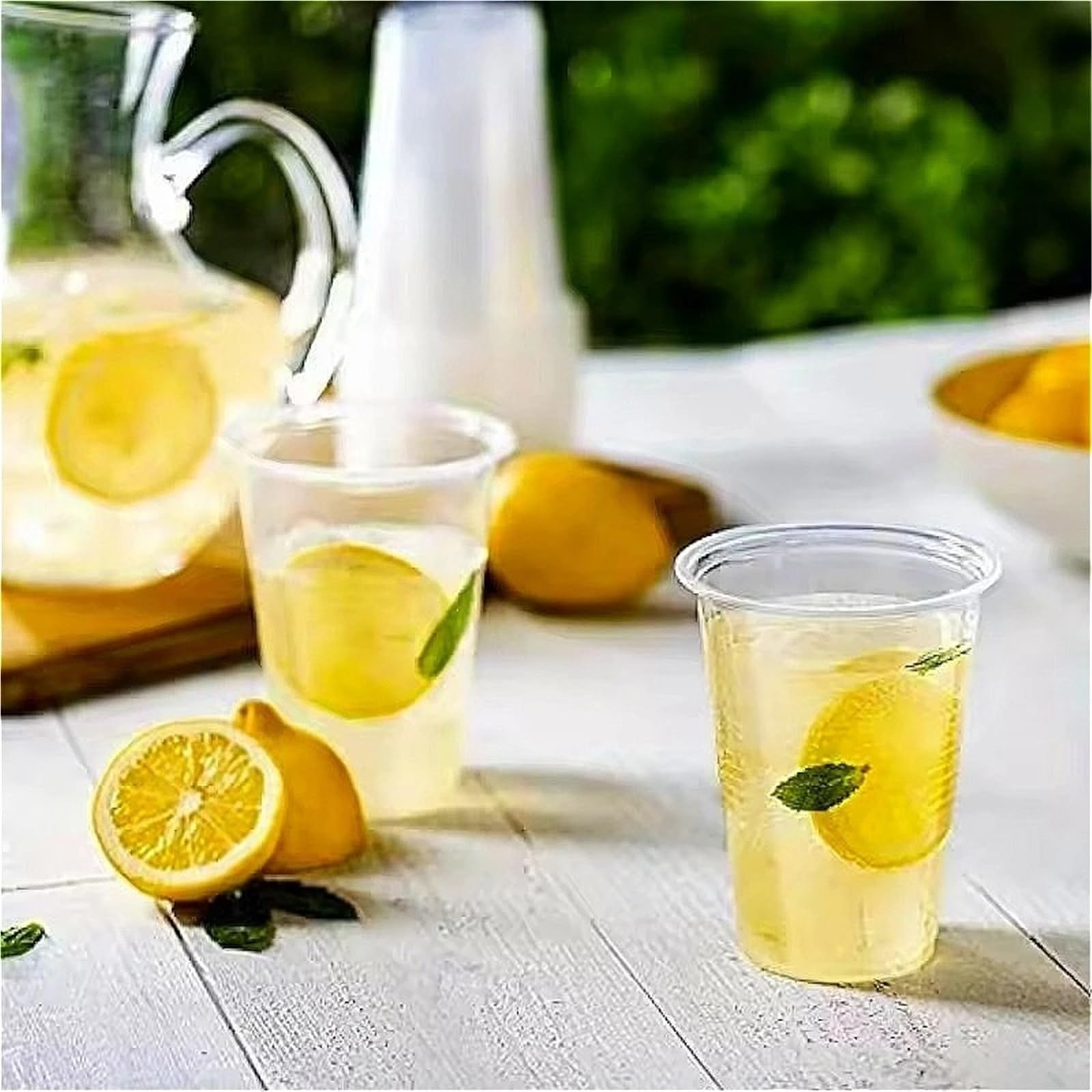 100 Stück transparente Plastikbecher für Party & mehr